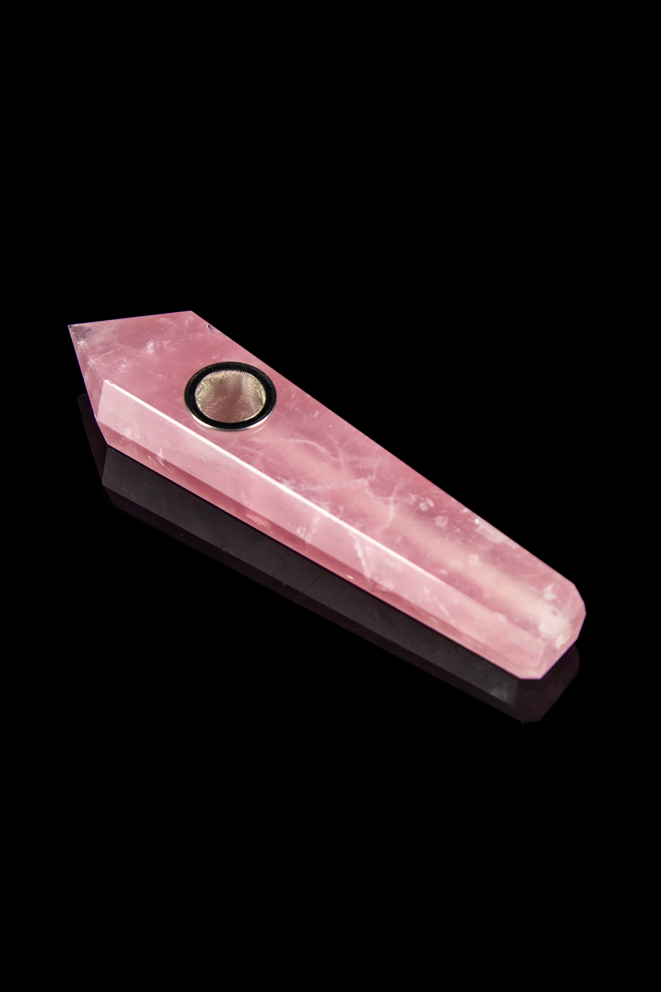 Blunt Babe Trays Rose Quartz Gemstone Hand Pipe - A Stunning Smoking Companion