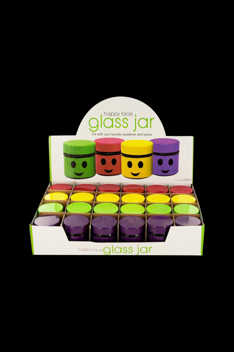 Joyful Happy Face Storage Jars - 24-Pack Bundle