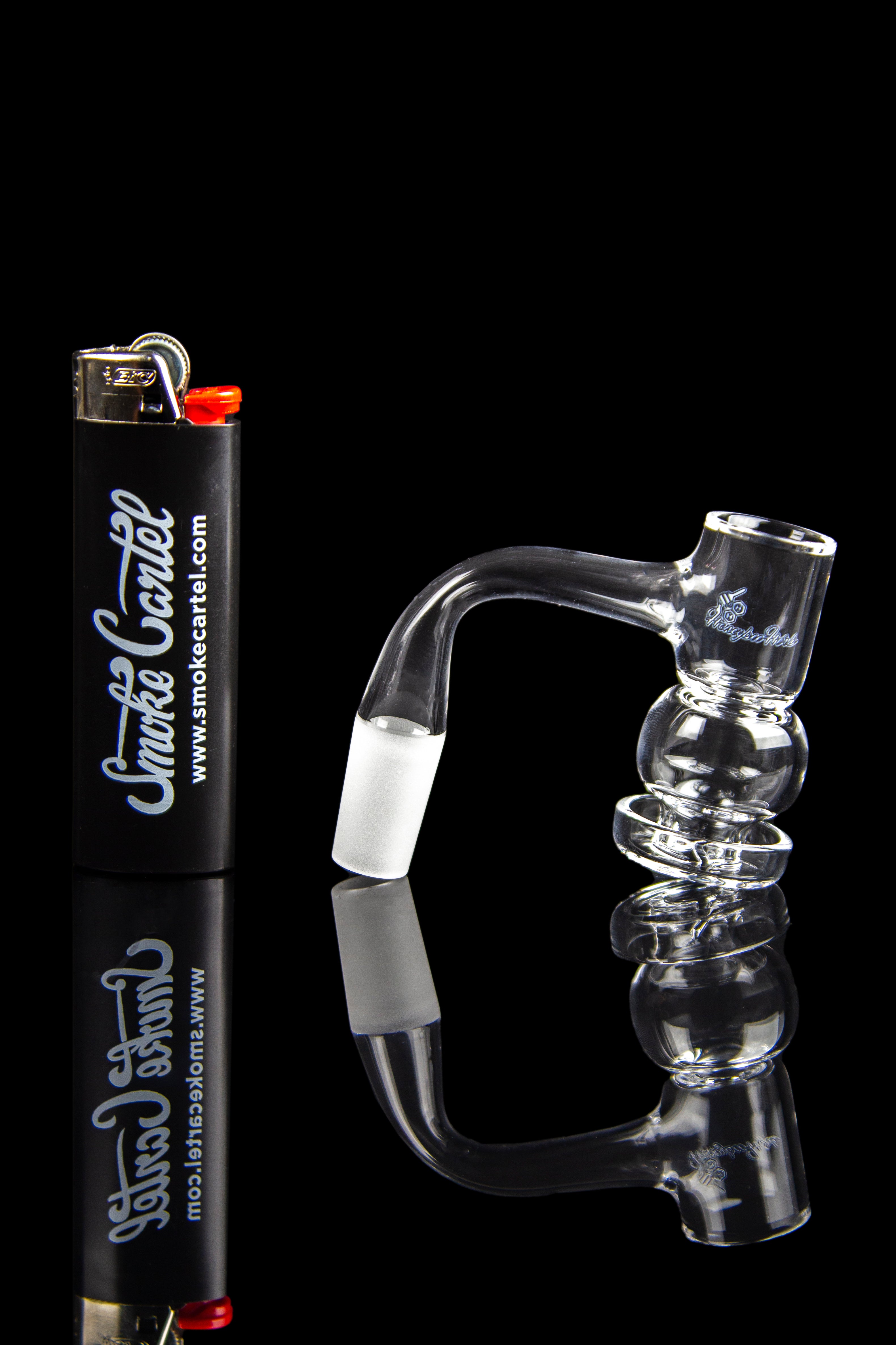 Honeybee Herb's Stunning Black - Line Honeysuckle Bubble Quartz Banger