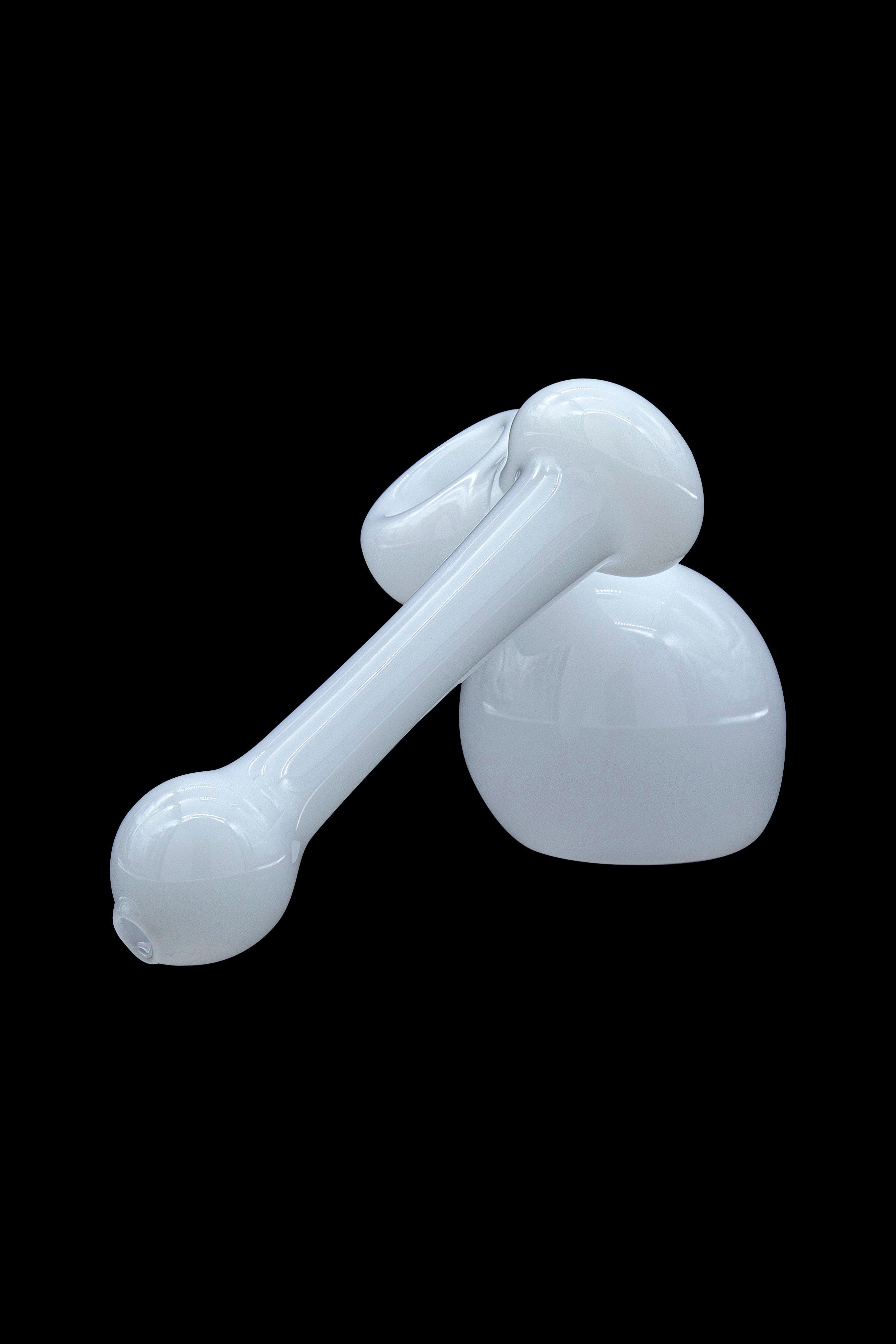 LA Pipes Glass Ivory Sidecar Bubbler Pipe - A Stunning Smoking Companion