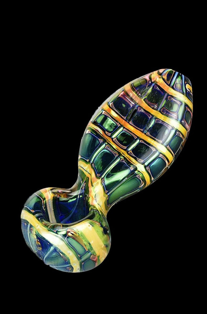 Stunning Flat Neck Glass Pipe