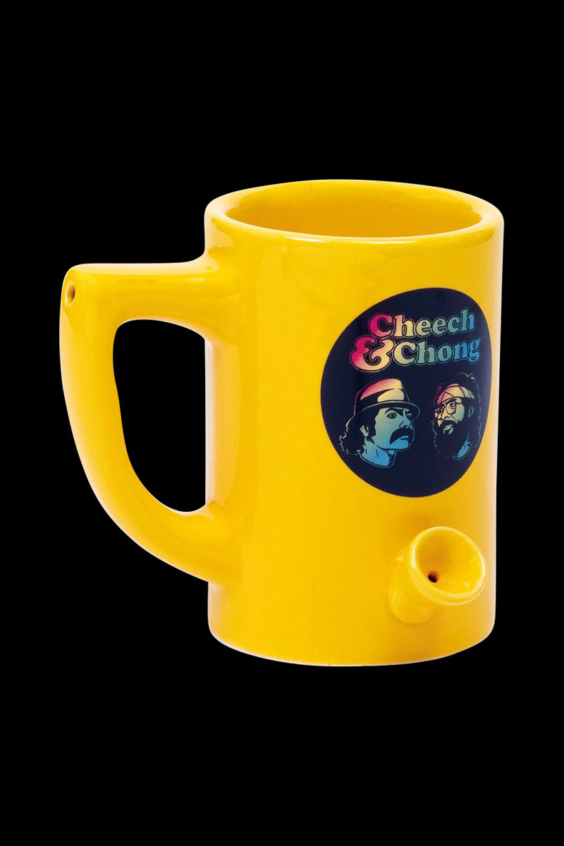 Cheech & Chong's Magical Rainbow Wake & Bake Ceramic Mug Pipe