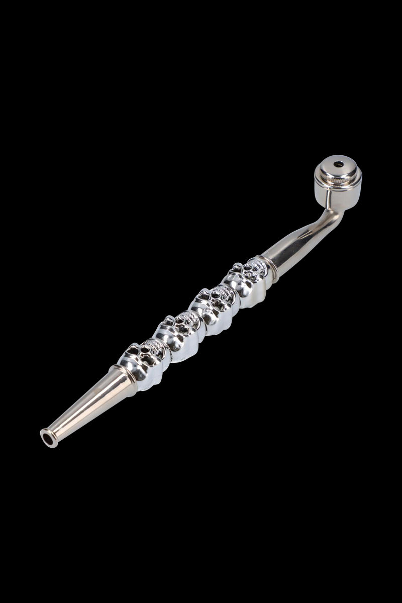 Cool 6.5-Inch Metal Hand Pipe with Skull Stem
