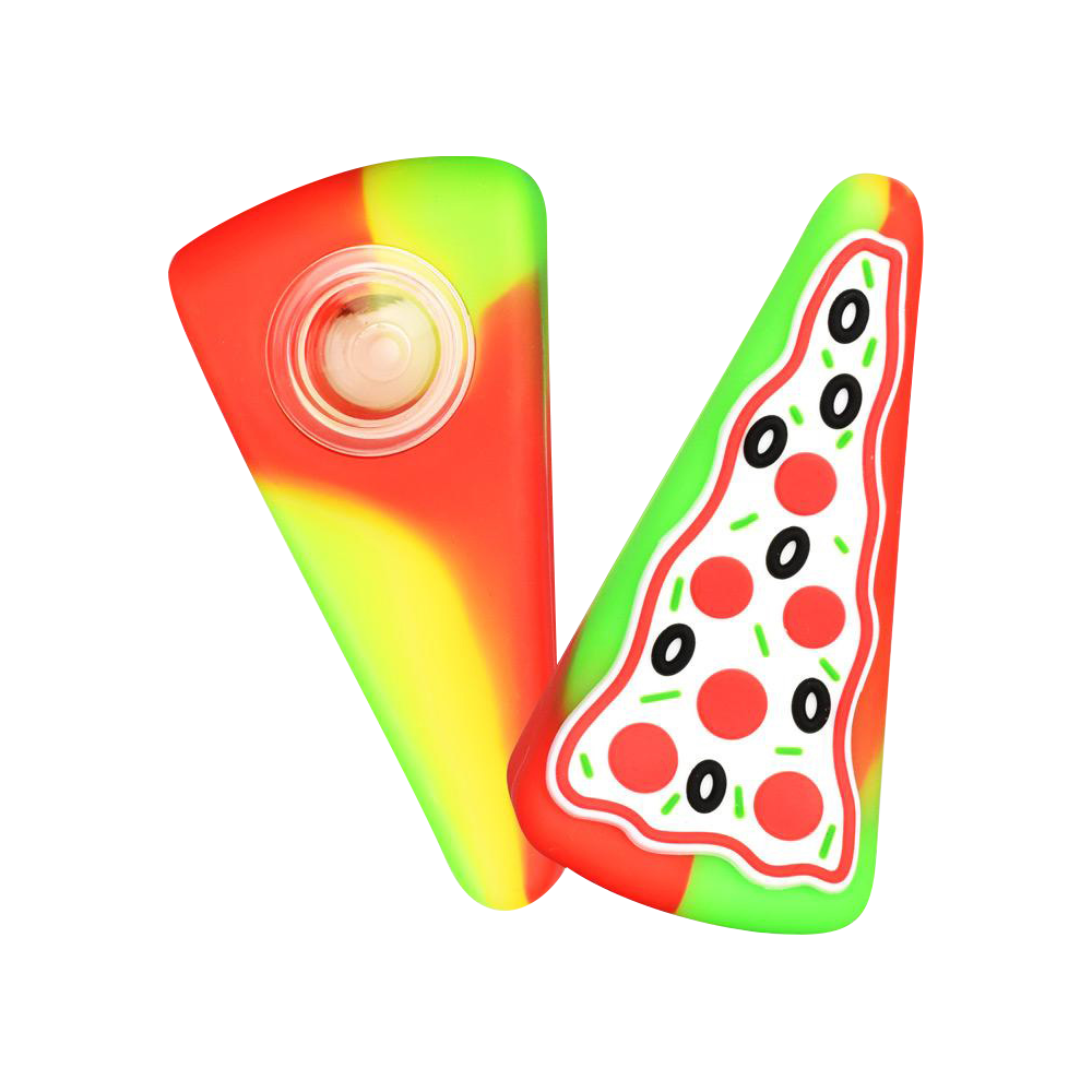 Delicious Pizza Slice Silicone Hand Pipe with Durable Glass Bowl