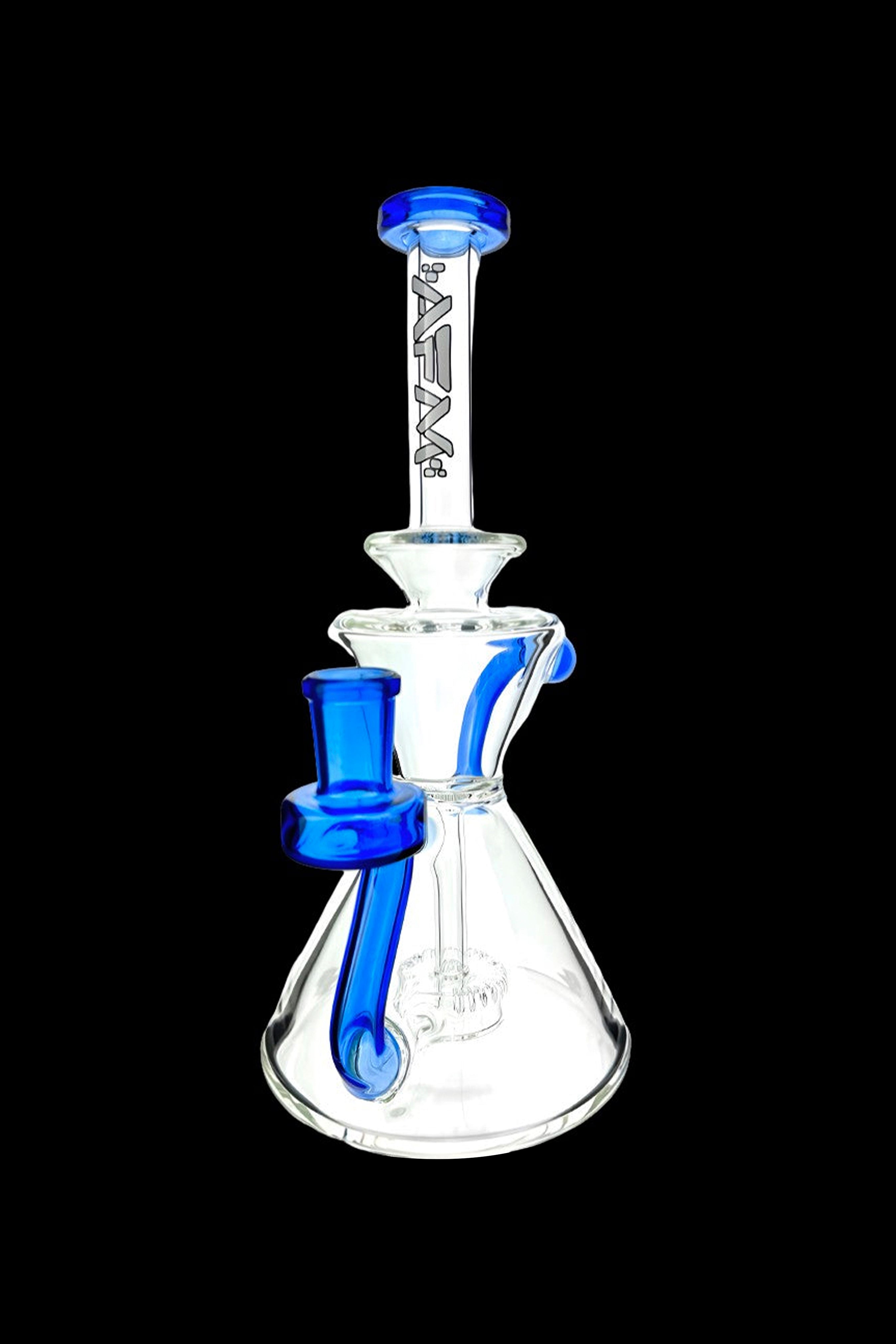AFM Clear Glass Tulip Recycler Water Pipe - A Smoking Marvel