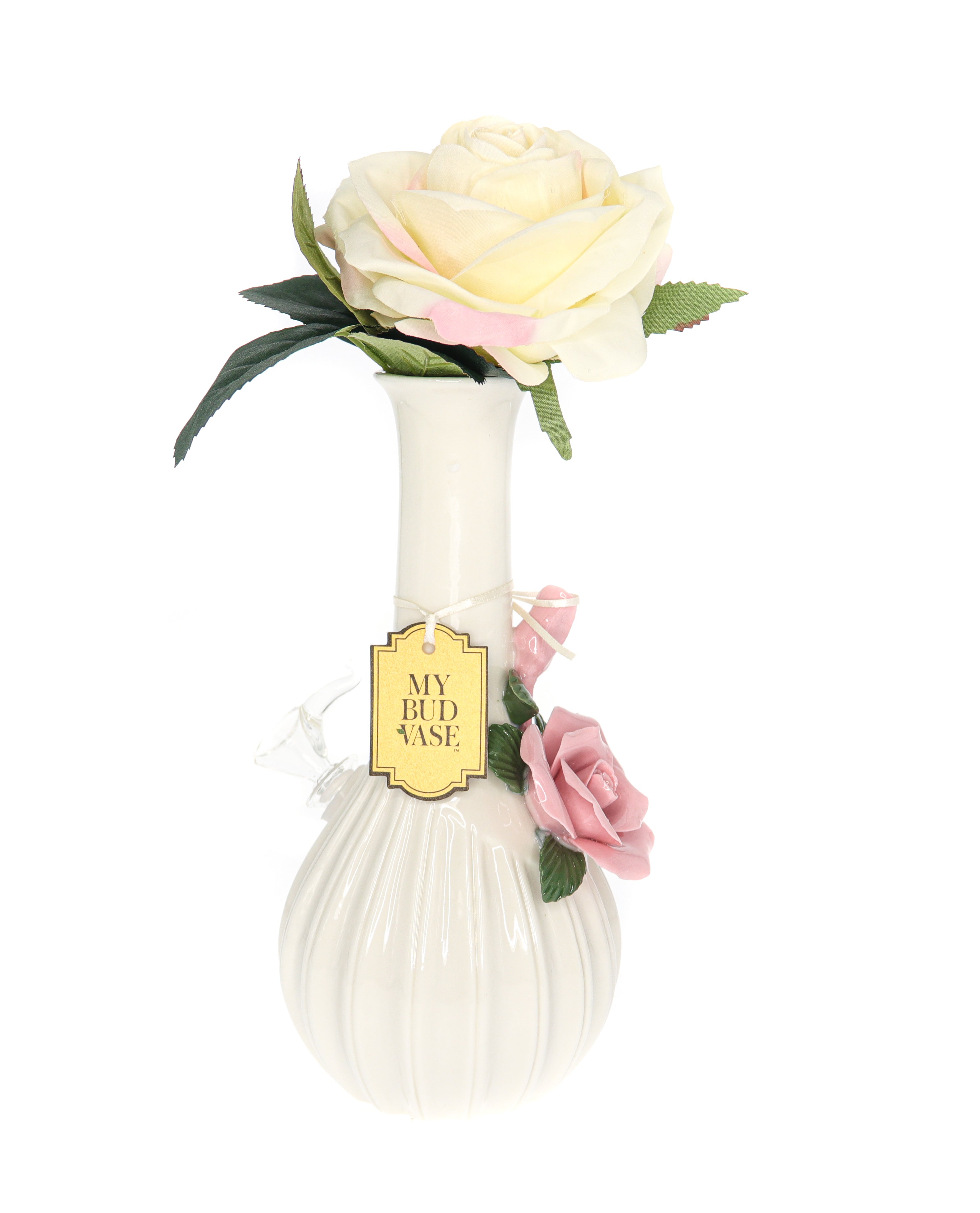 Exquisite Rose Porcelain Vase Water Pipe - A Timeless Beauty