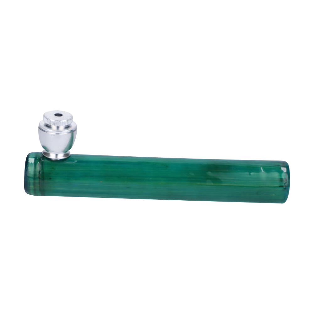 Elegant Bamboo Steamroller Pipe with Capped Herb Bowl