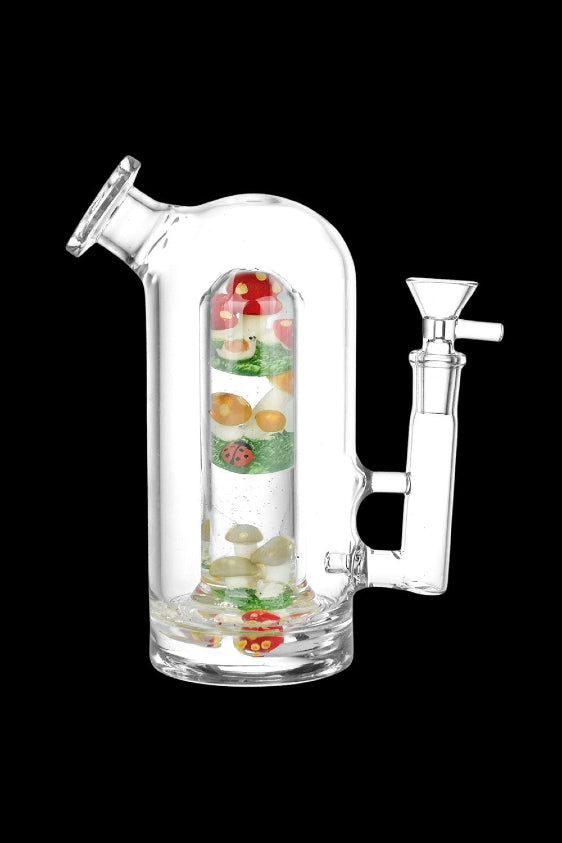 Wild Fungi, Flora & Fauna Glass Water Pipe - A Nature Lover's Delight!
