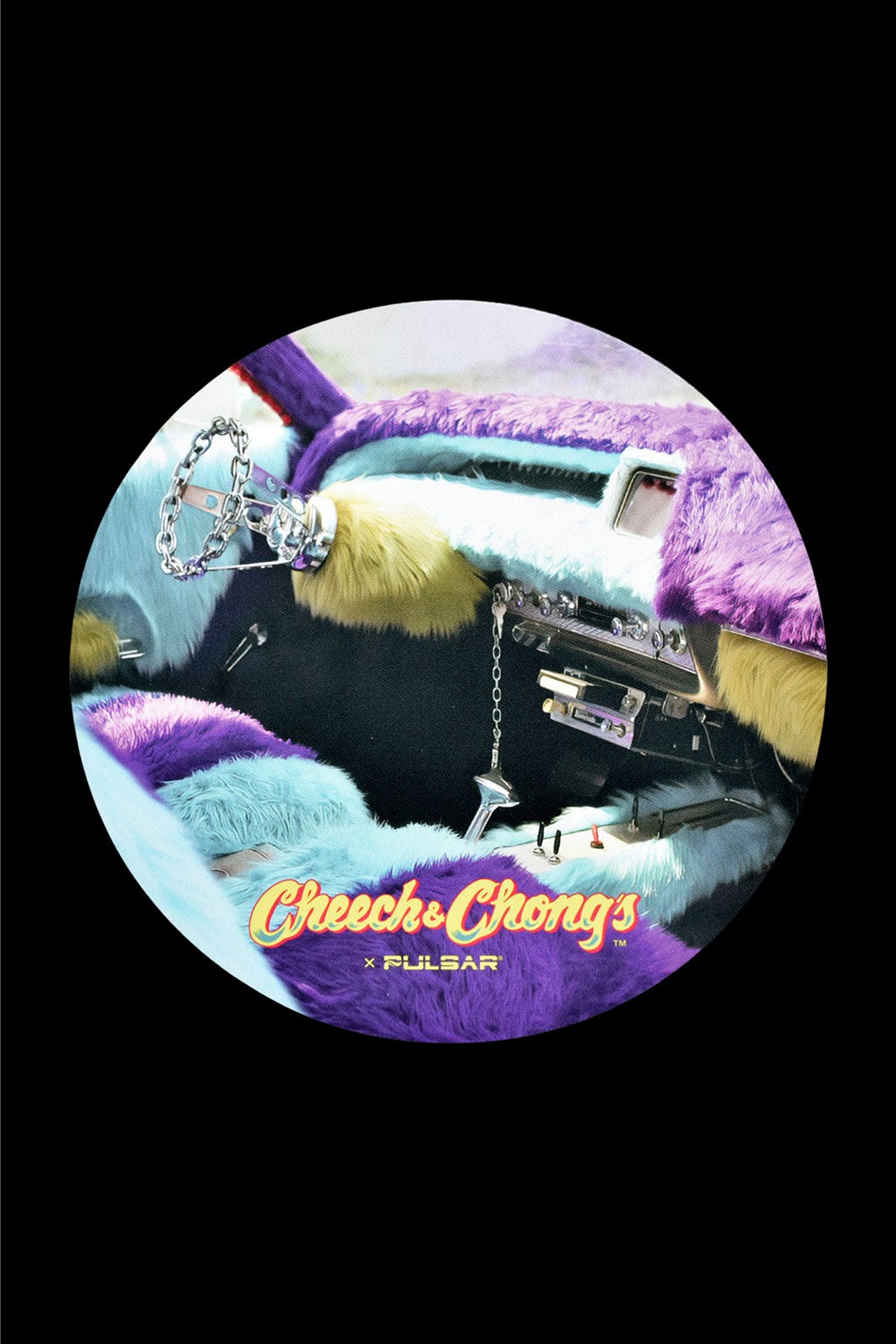 Cheech & Chong's x Pulsar Round DabPadz - Love Machine: An Irresistible Dab Mat!
