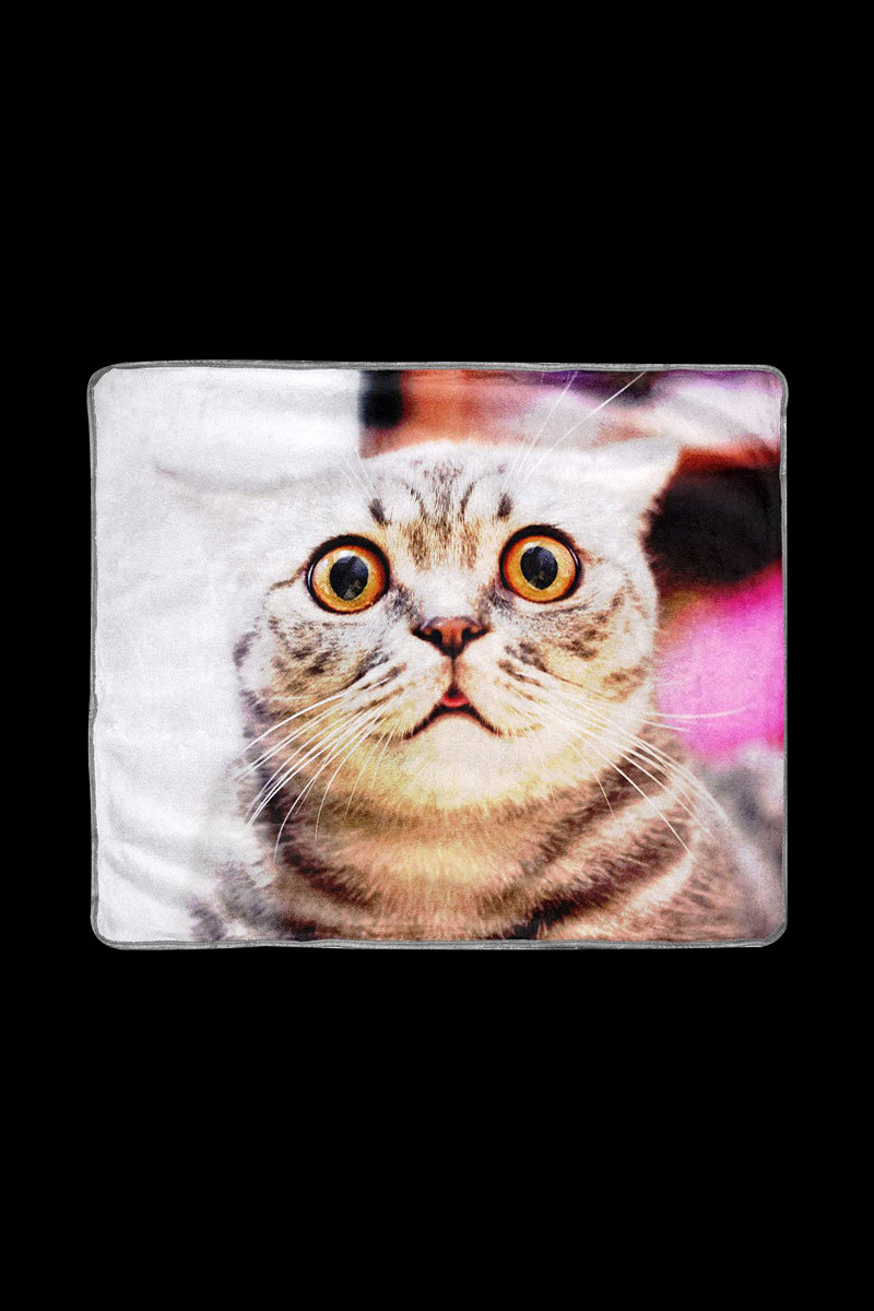 Pulsar's Enchanting Stoned Cat Fleece Throw Blanket