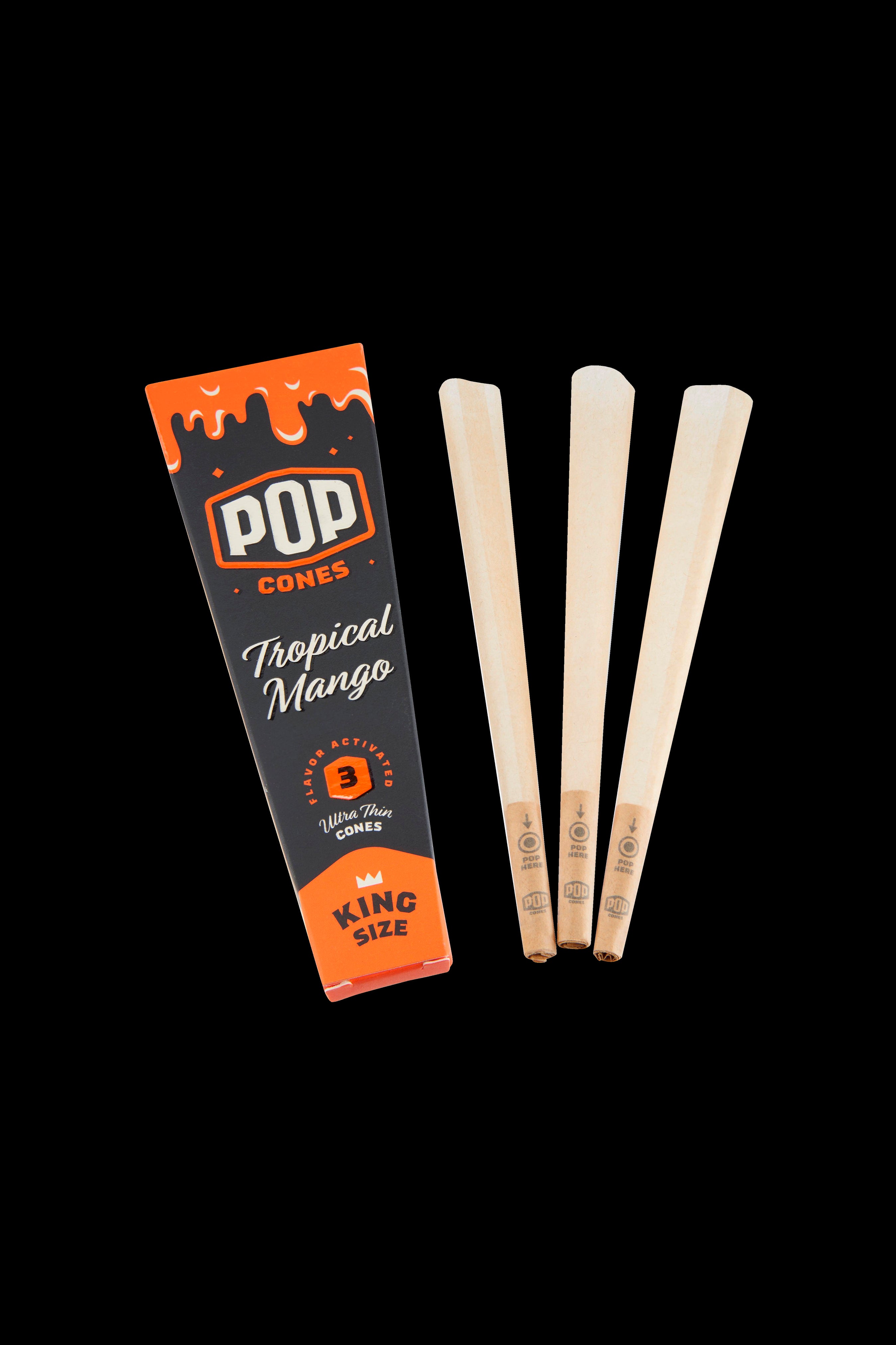 Pop Cones King and 1 Size Pre-Rolled Cones with Flavor Tip - 8-Pack Mixed Flavors