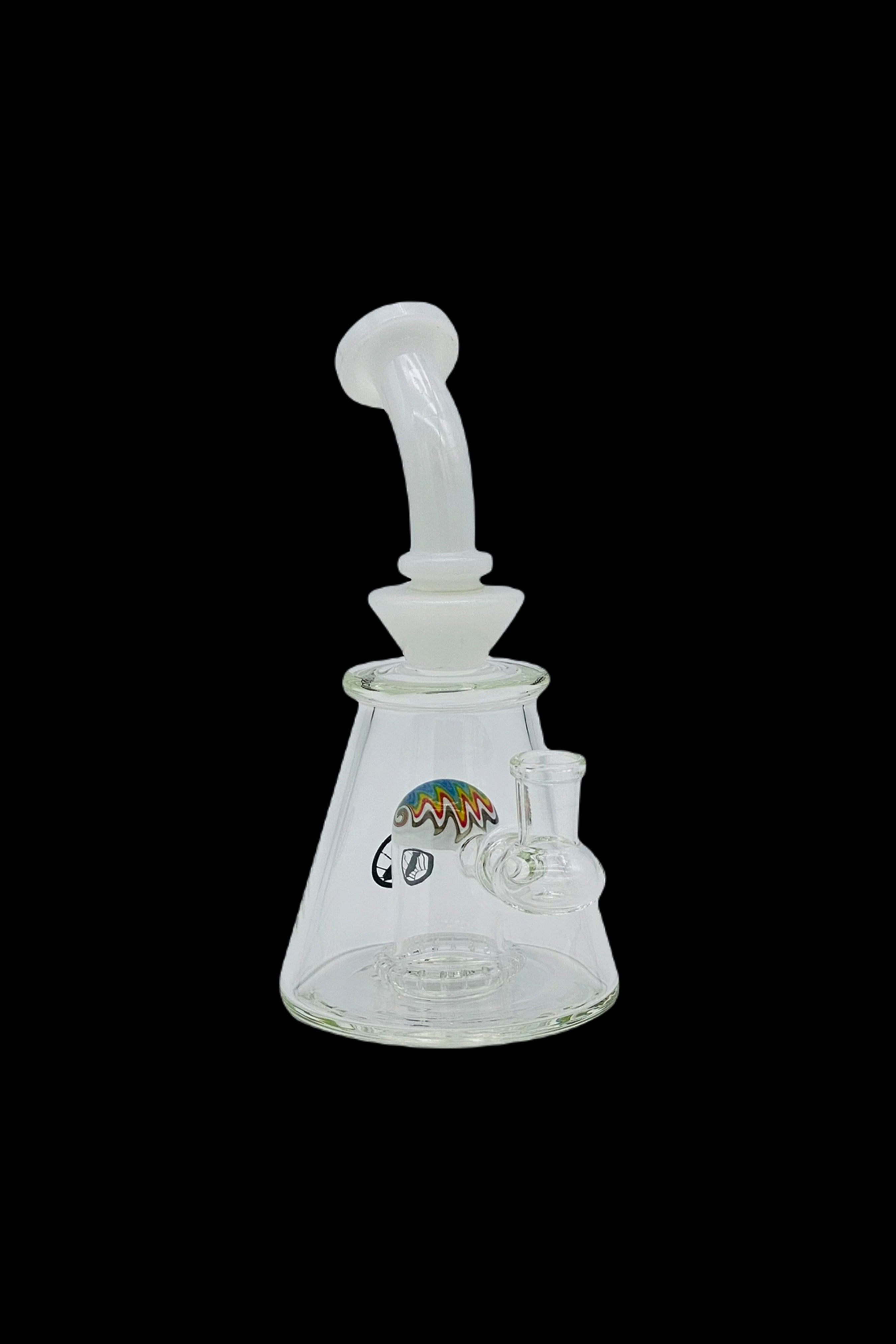 MAV Glass Reversal UFO Bent Neck Pyramid Water Pipe - A Stunning Smoking Essential