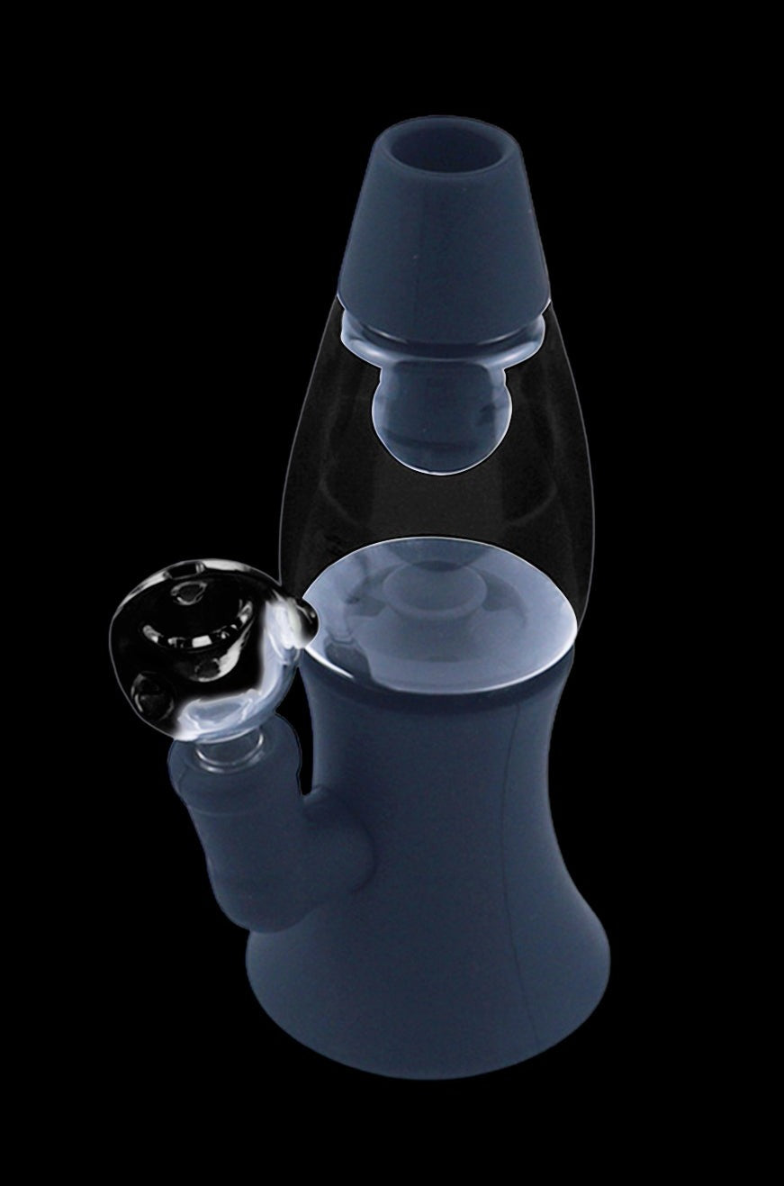 Cloud 8 Retro Lava Lamp Silicone & Glass Water Pipe - Your Ultimate Travel Smoking Companion
