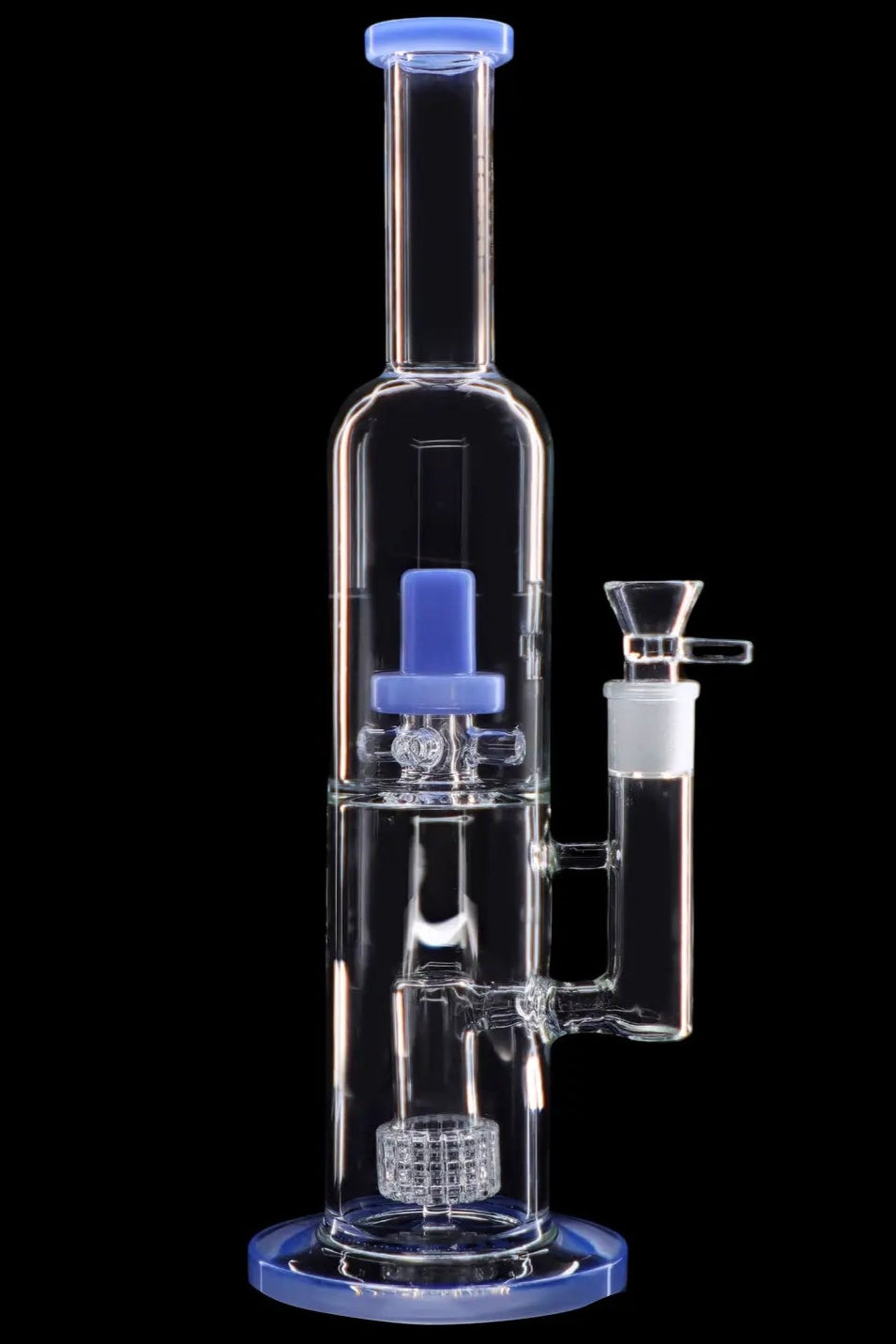 15-Inch Dual Perc Water Pipe with Colorful Accents