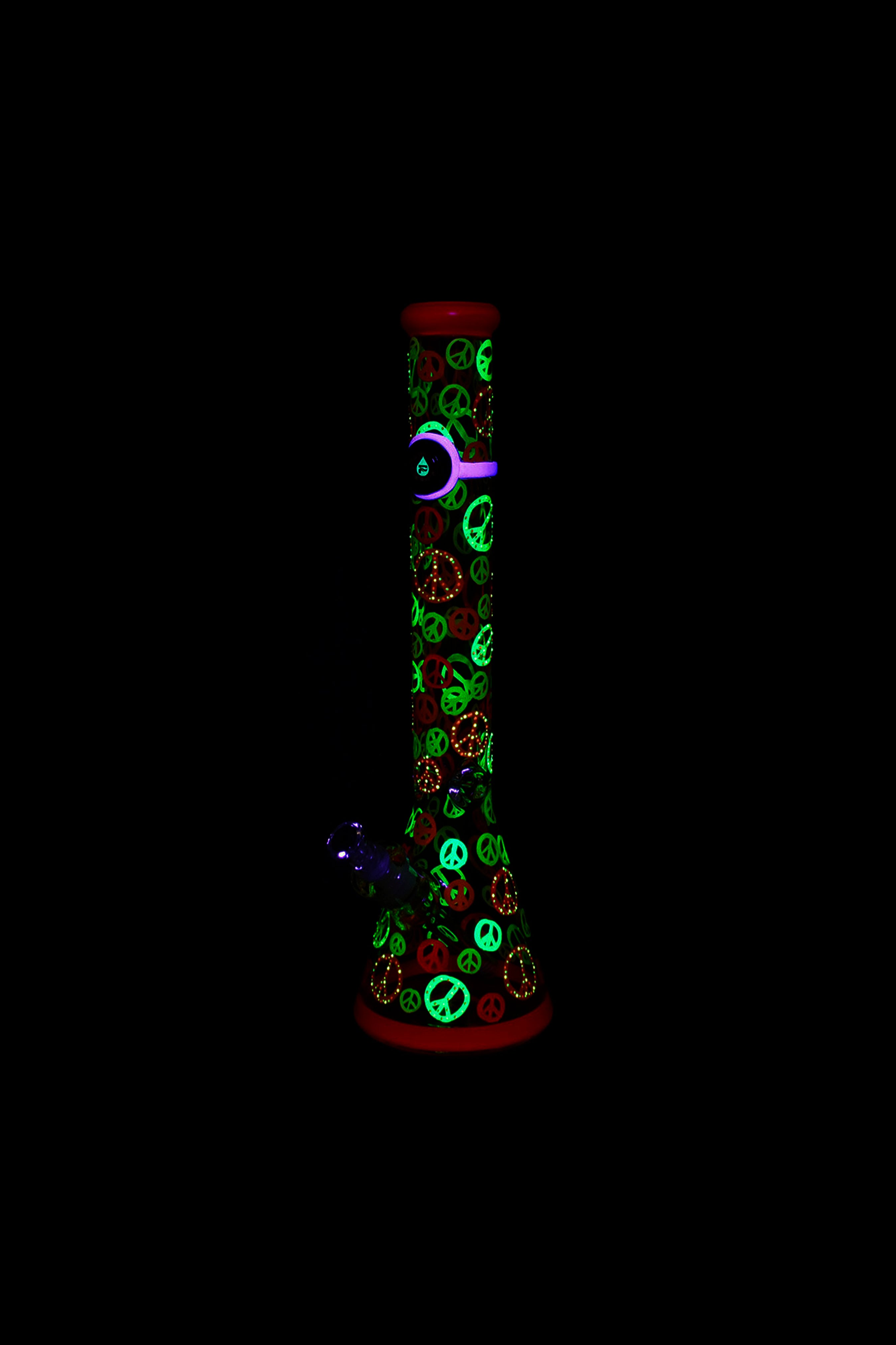 Pulsar Peacekeeper Glow-In-The-Dark Beaker Water Pipe: A Stunning Smoking Essential