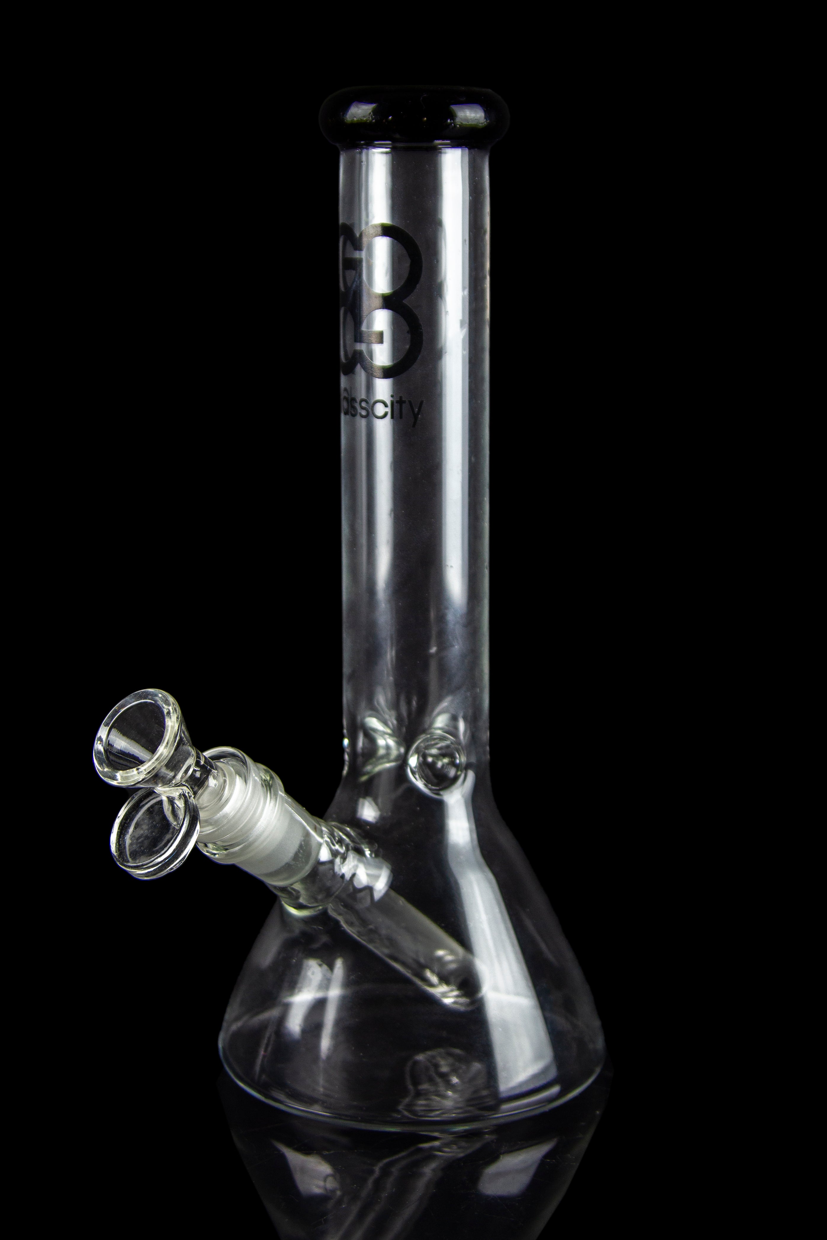 Glasscity Beaker Ice Bong - Sleek Black Edition