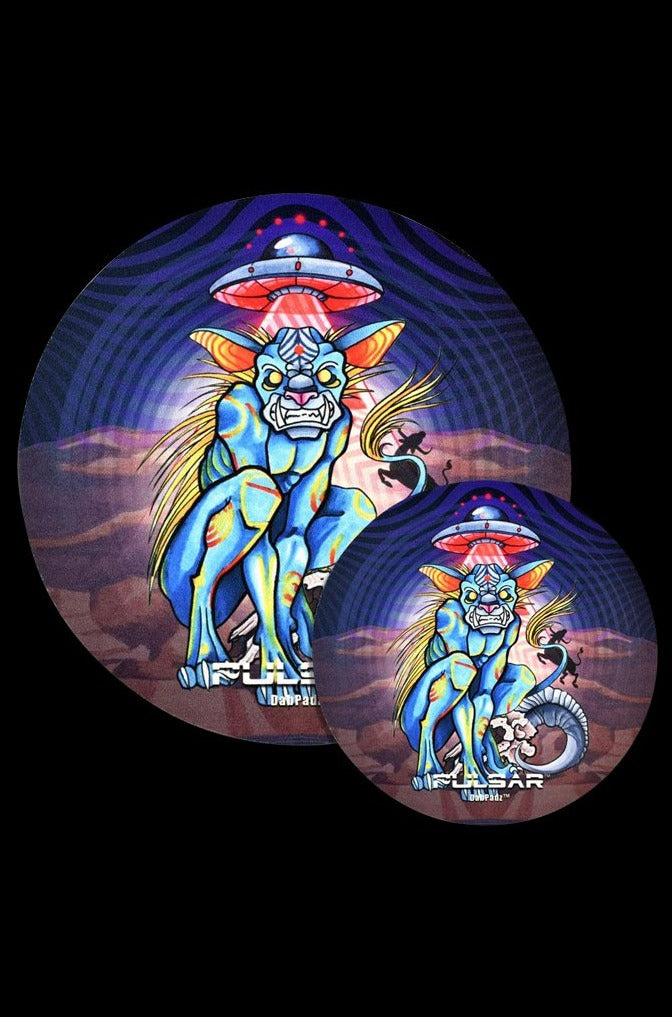 Pulsar DabPadz Psychedelic Chupacabra Round Dab Mat