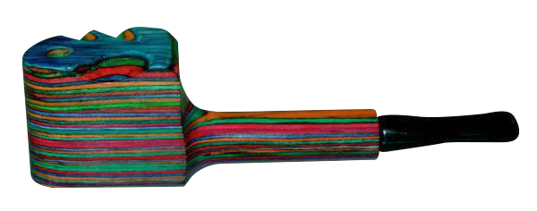 Gorgeous Exotic Wood Tobacco Pipe with Lid and Stem - A Must - Have for Smokers