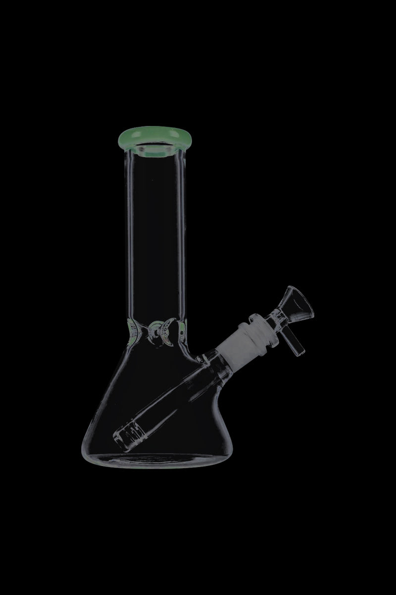 Exquisite Glass Beaker Base Ice Bong with Vibrant Colored Mouthpiece