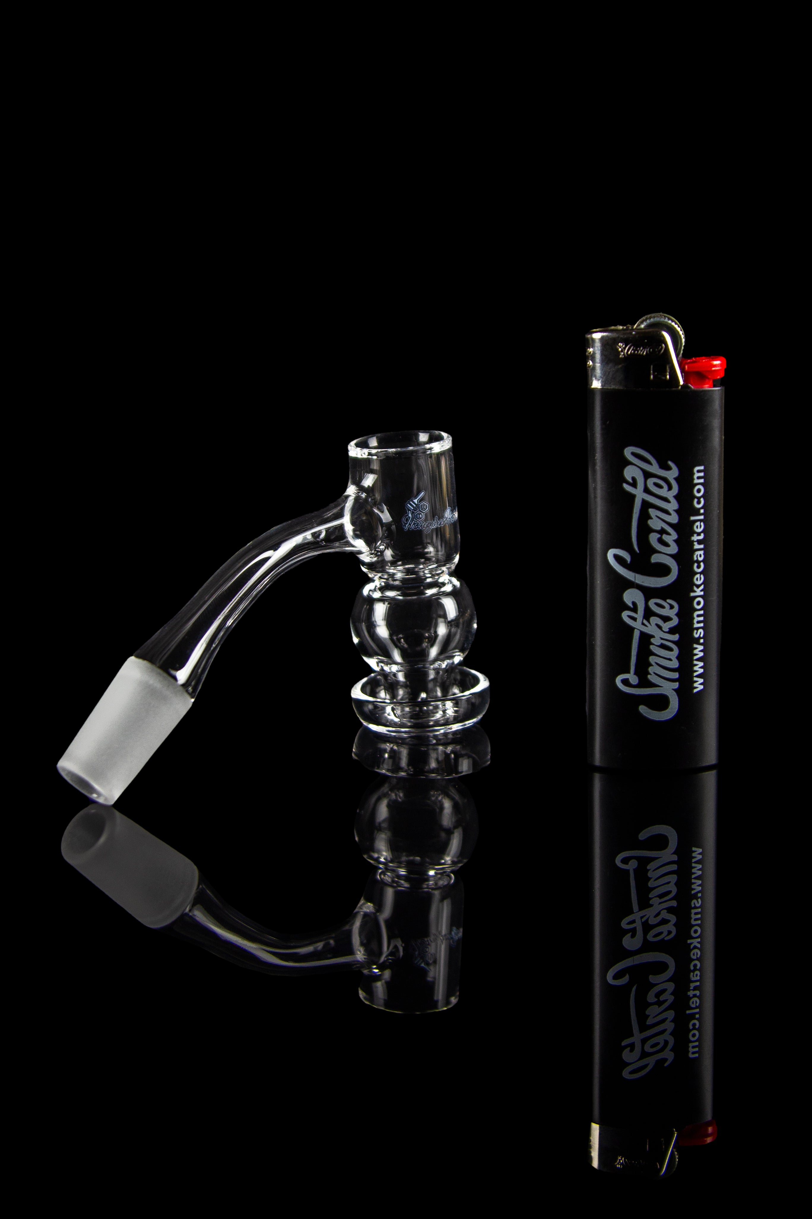 Honeybee Herb's Stunning Black - Line Honeysuckle Bubble Quartz Banger
