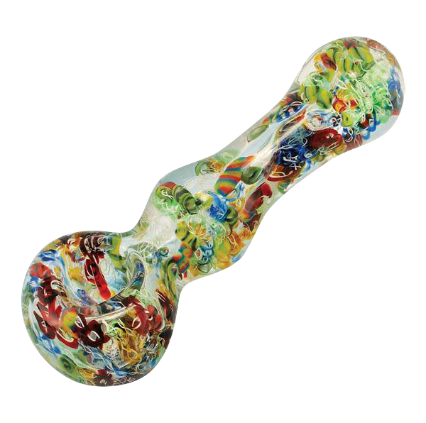 Vibrant Multicolor Twisted Heavy Smoking Pipe