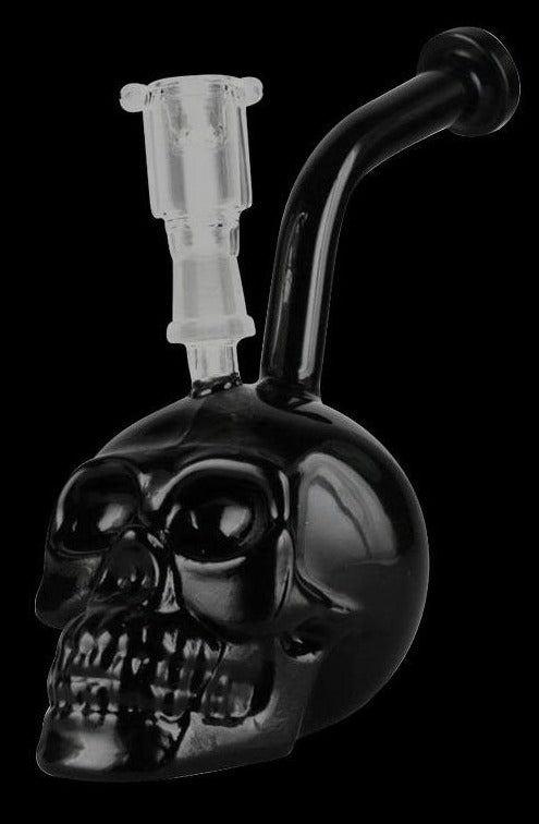 Skull-Shaped Glass Waterpipe - A Cool Smoking Companion