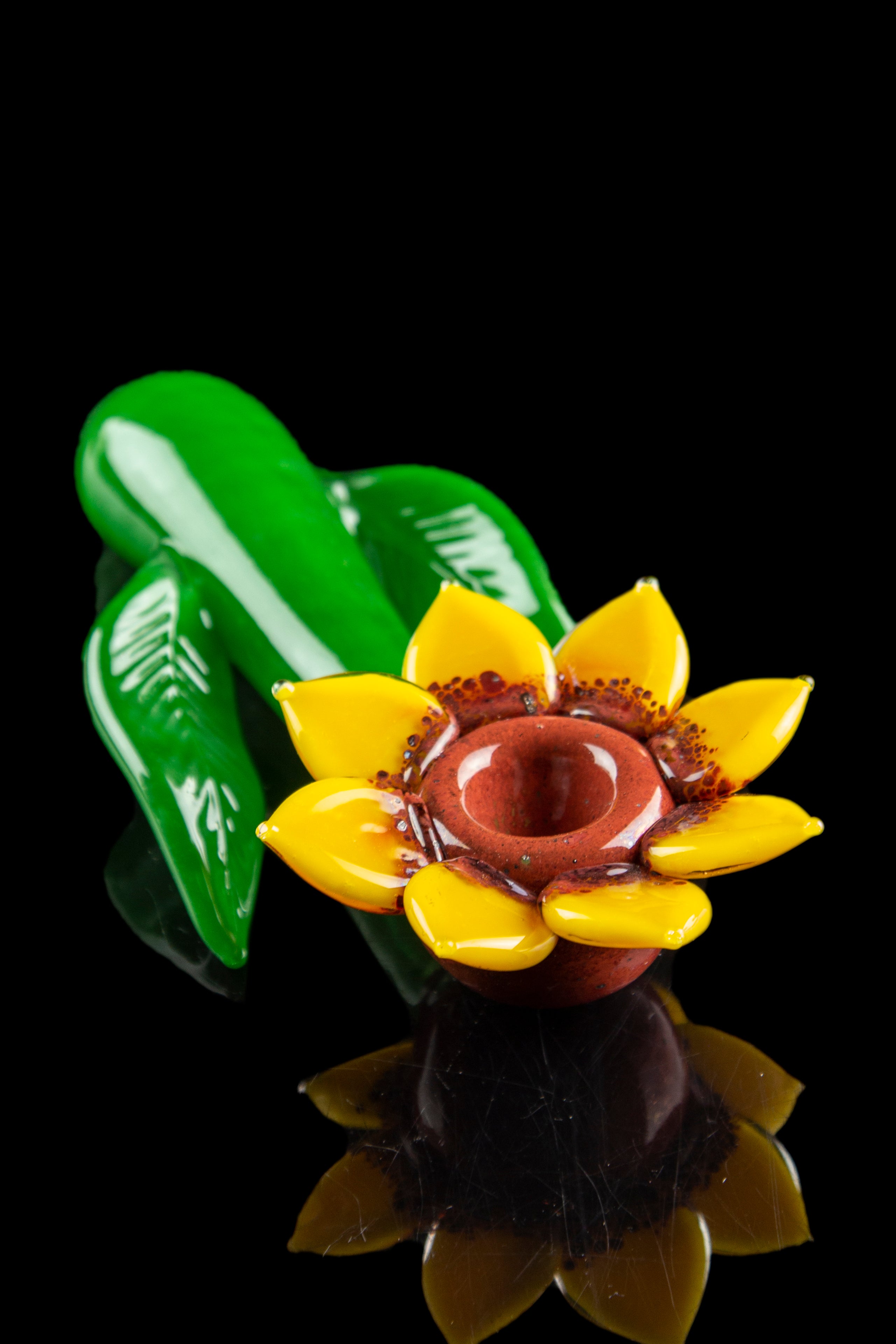Empire Glassworks Stunning Sunflower Hand Pipe