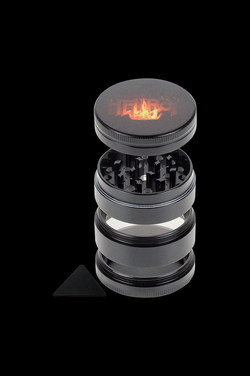 Hellboy 4-Piece Magnetic Aluminum Grinder - The Ultimate Smoking Companion