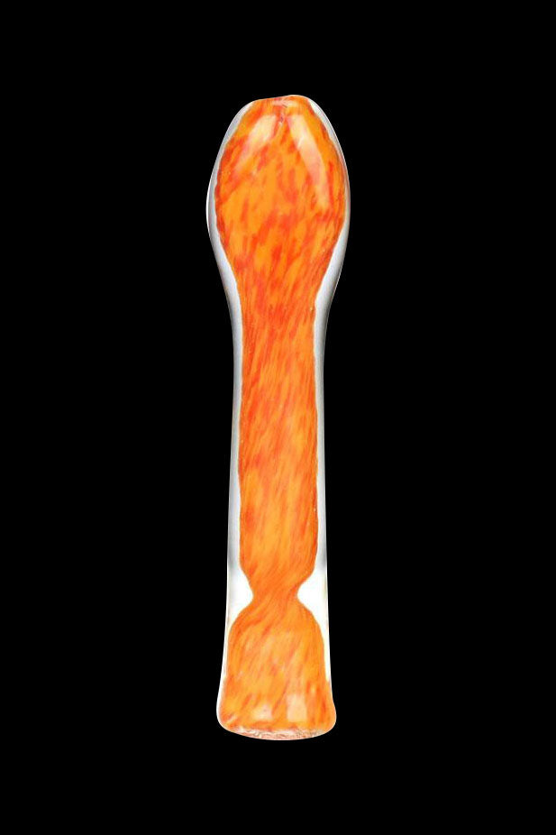 Stylish Fritted Swirl Flat Mouth Glass Chillum - The Ultimate Portable Taster