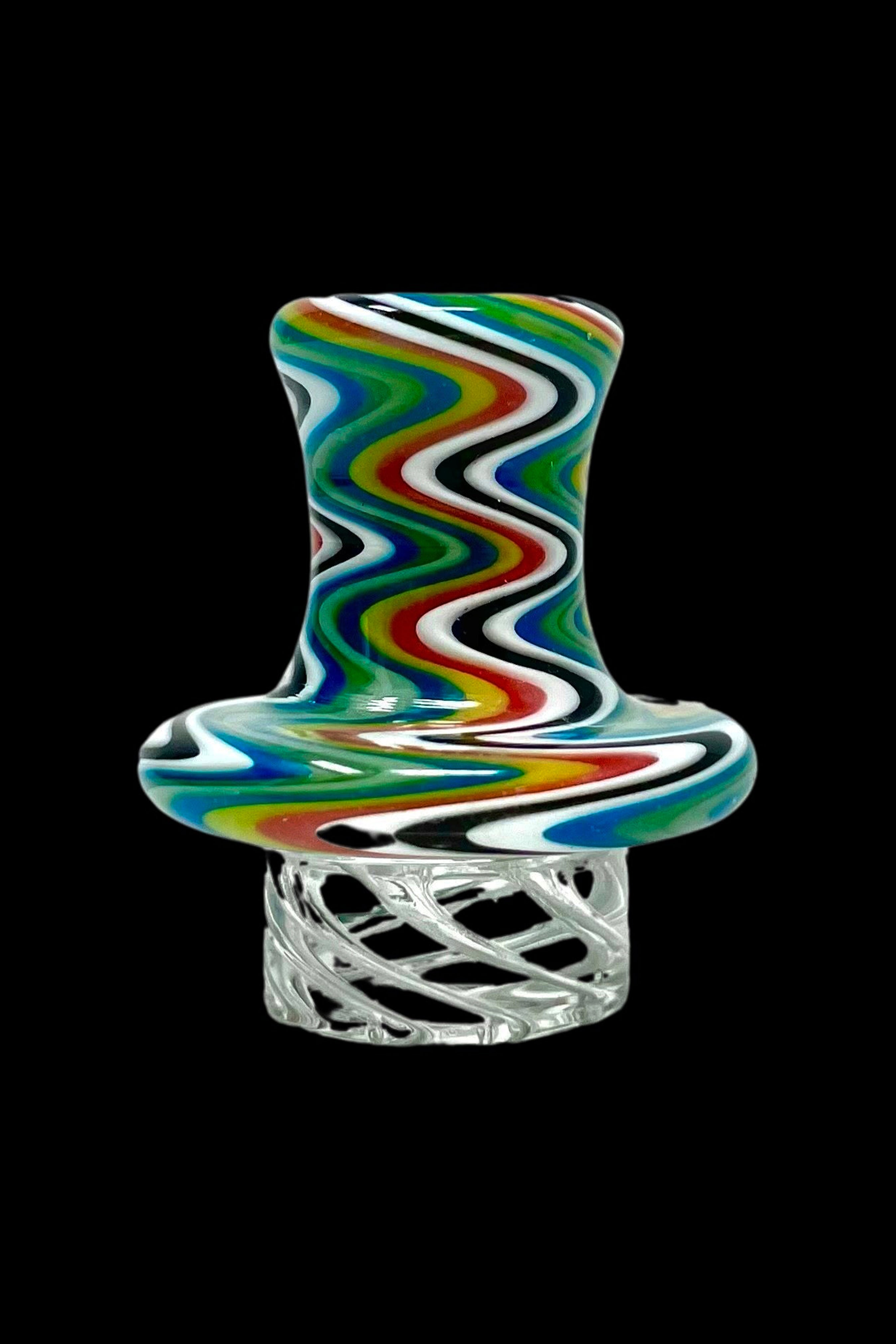 AFM Glass Turbo Reversal Glass Spinner Carb Cap with 2 Pearls - Elevate Your Dabbing!