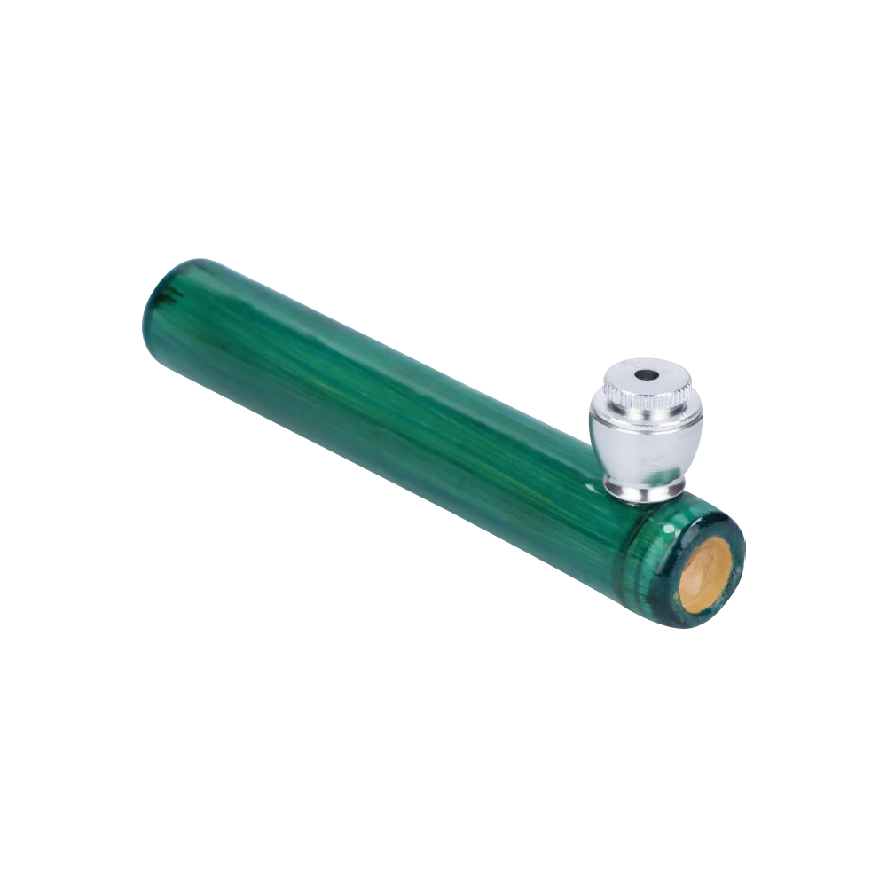 Elegant Bamboo Steamroller Pipe with Capped Herb Bowl