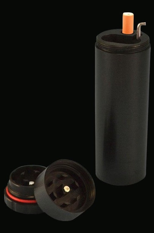 All-In-One Metal Dugout: The Ultimate Smoking Companion with Poker & Grinder
