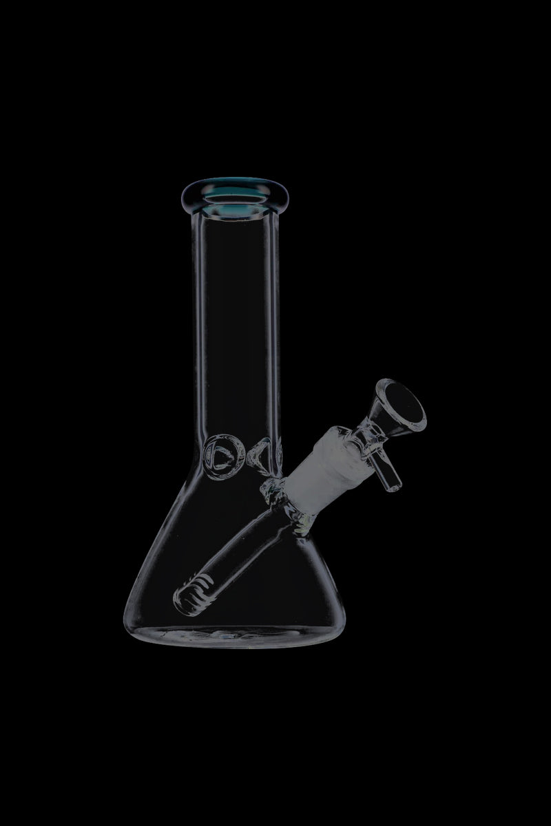 Exquisite Glass Beaker Base Ice Bong with Vibrant Colored Mouthpiece