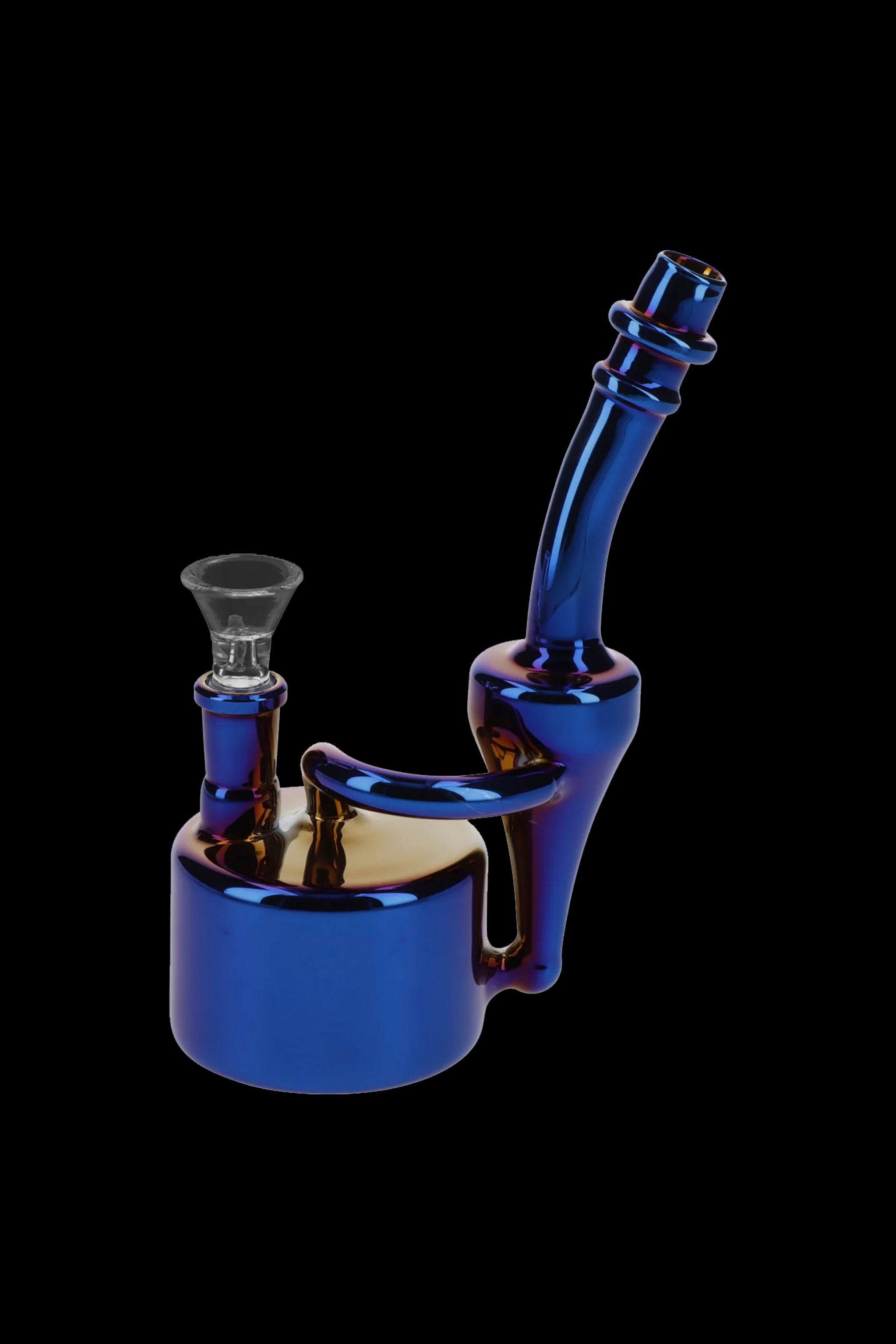 Electro-Plated Puck Recycler Bong: The Ultimate Mini Party Bong