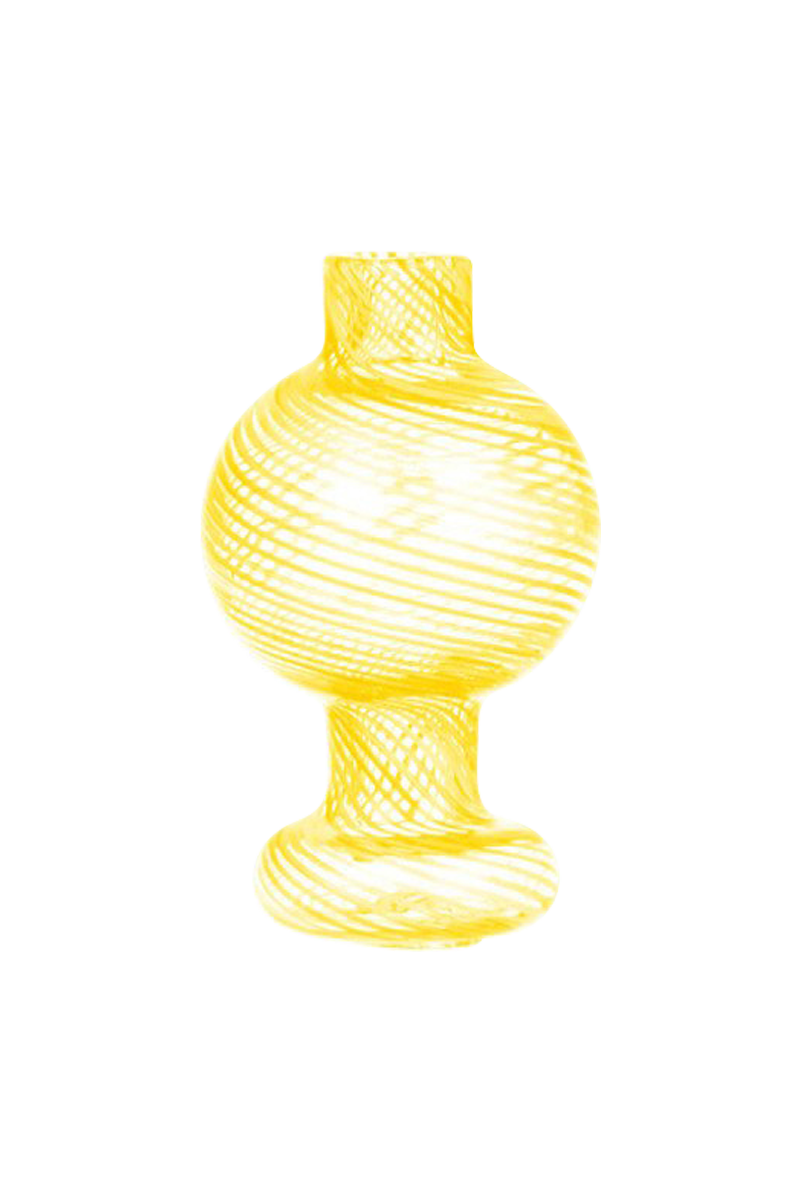 Colorful Pin Striped Glass Ball Carb Cap - Elevate Your Dabbing!