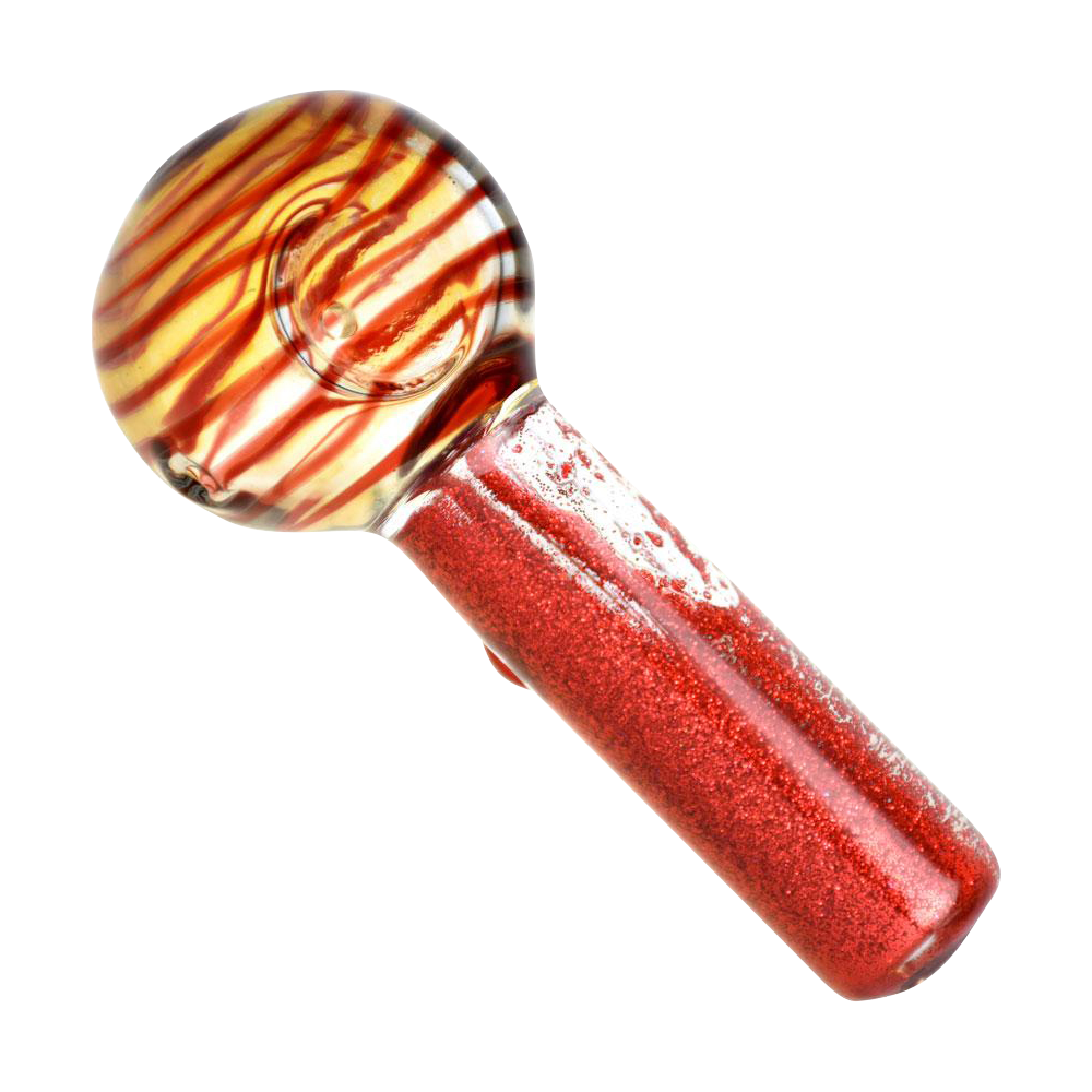 Cool Freezable Glycerin Space Glitter Spoon Pipe - Elevate Your Smoking Experience!