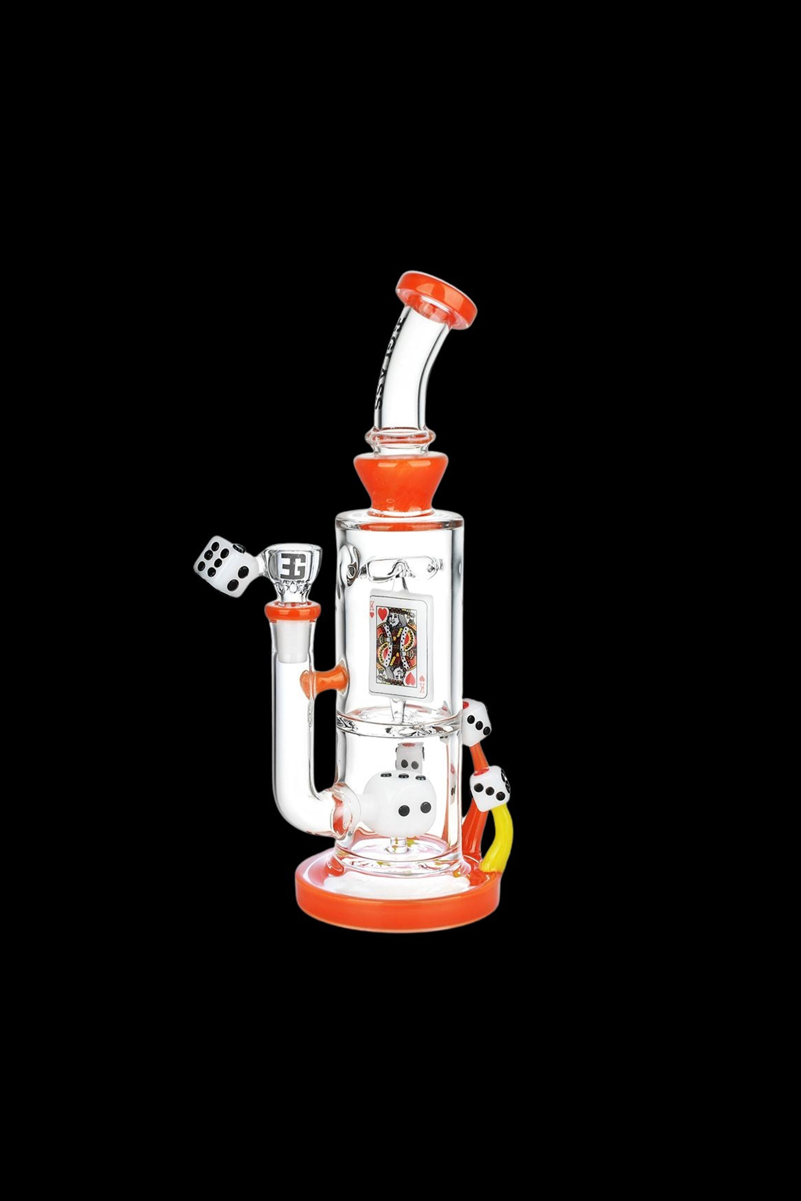 EG Glass Casino-Themed Water Pipe: A Gambler's Delight