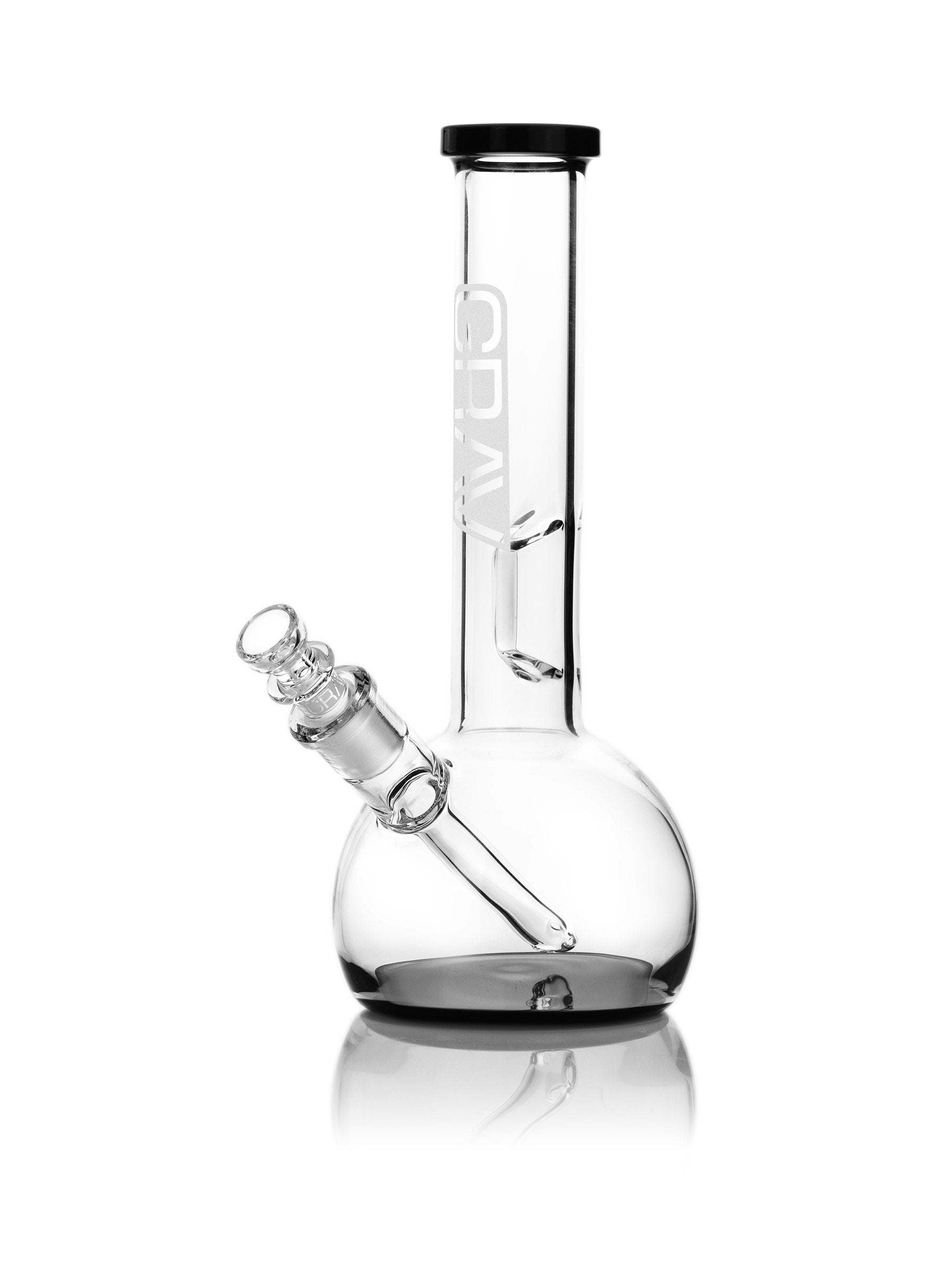 GRAV Small Round Base Water Pipe with Stunning Black Accents - A Must - Have!