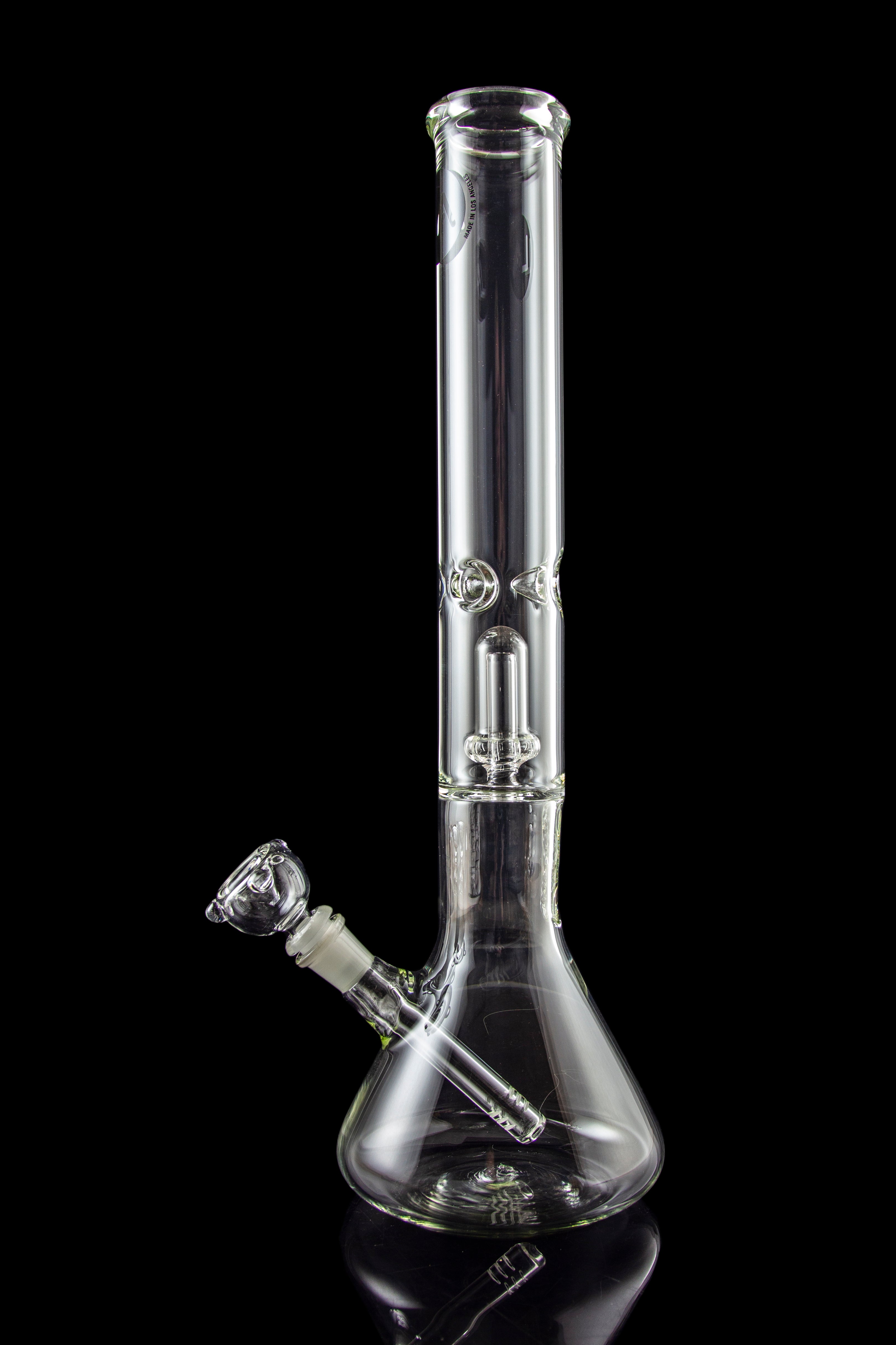 LA Pipes 5mm Thick Beaker Water Pipe with Showerhead Perc - Enjoy Super Smooth Hits!