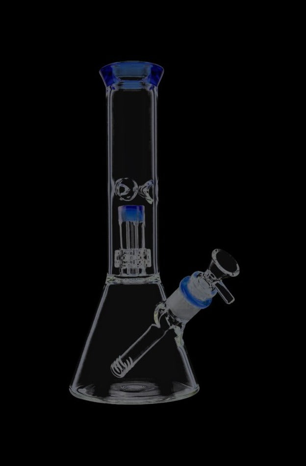 Stunning Glass Beaker Ice Bong with Drum Percolator - Party Essential!