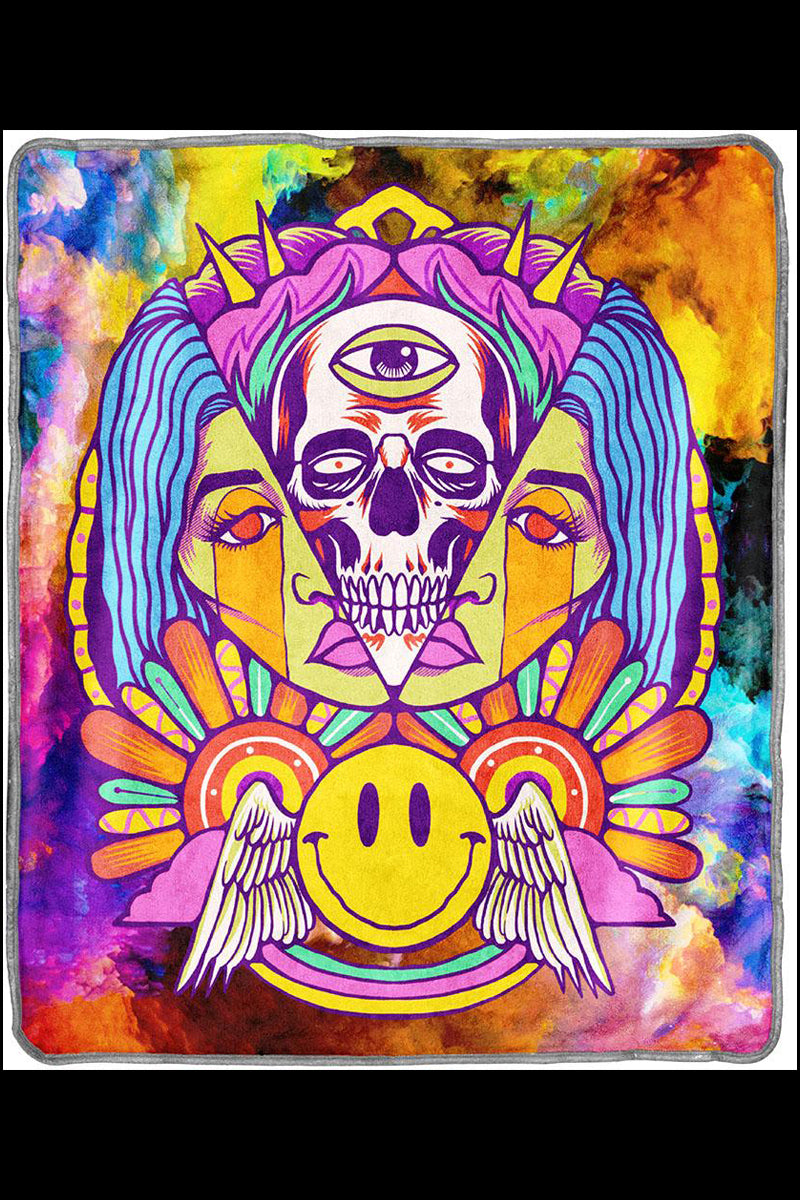 Pulsar Trippin' Fleece Throw Blanket - Groovy Hippie Style