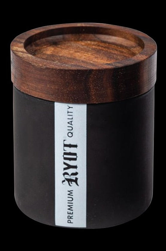 Stylish Black Glass Storage Jar