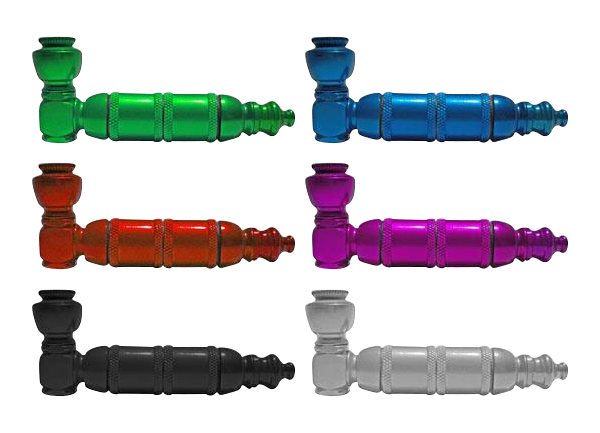 Ultra - Portable Anodized Aluminum Smoking Pipe with Lid