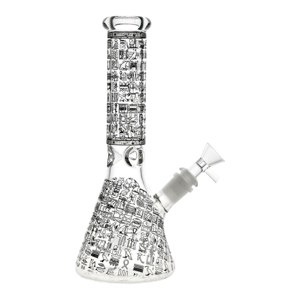 Enchanting Ancient Symbols Glow-in-the-Dark Water Pipe: A Magical Smoking Experience
