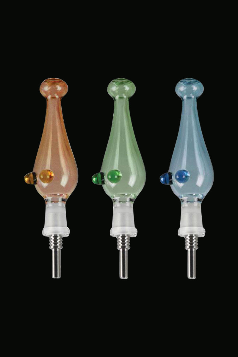 Awesome Portable Glass Dab Straw with Titanium Tip