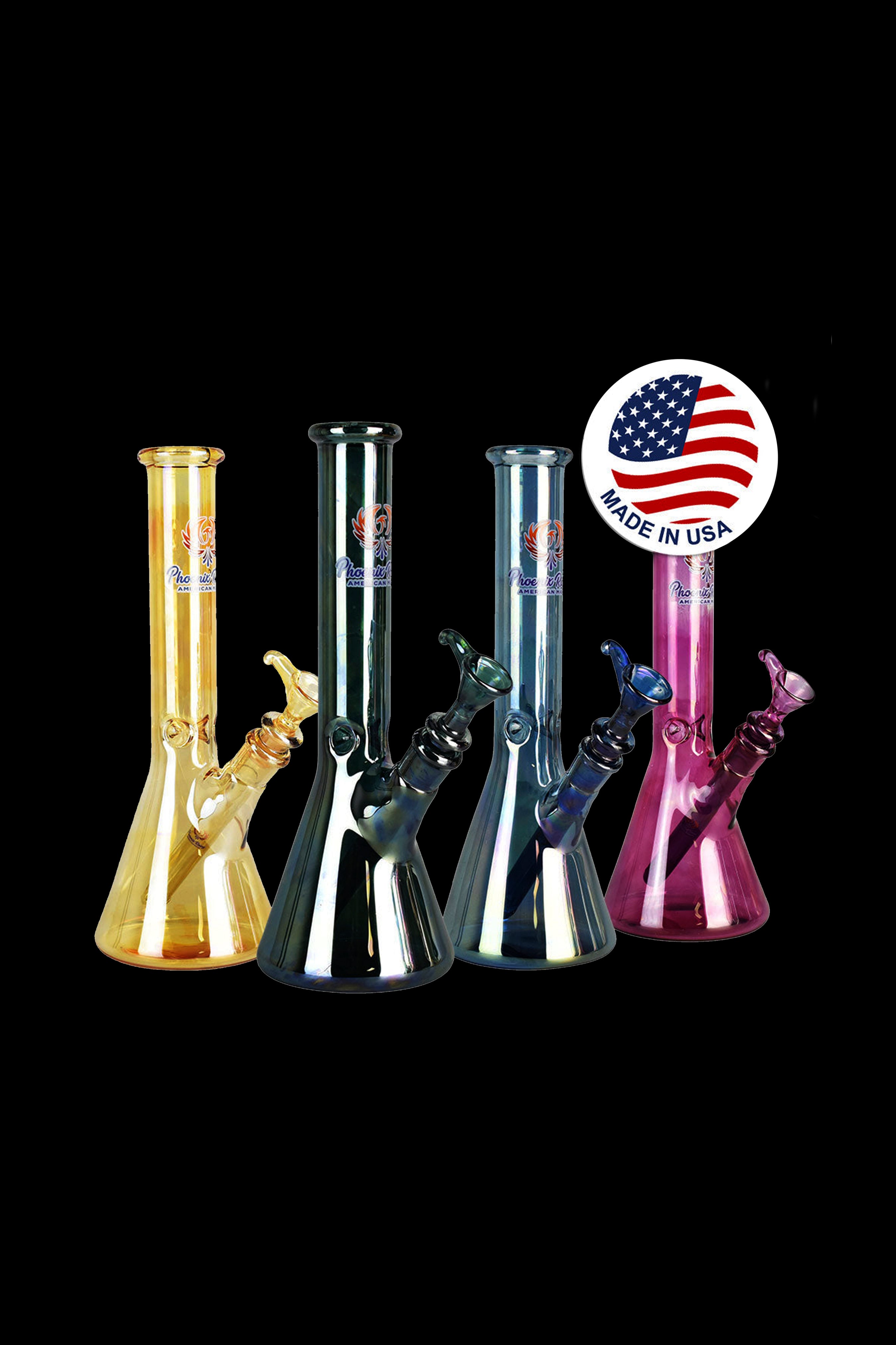 Phoenix Rising's Stunning Metallic Beaker Water Pipe