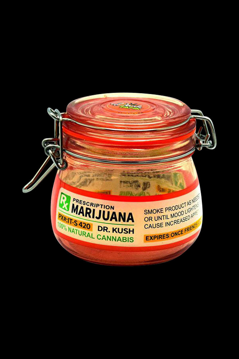 Cool Faux Prescription Glass Jar for Herb Storage