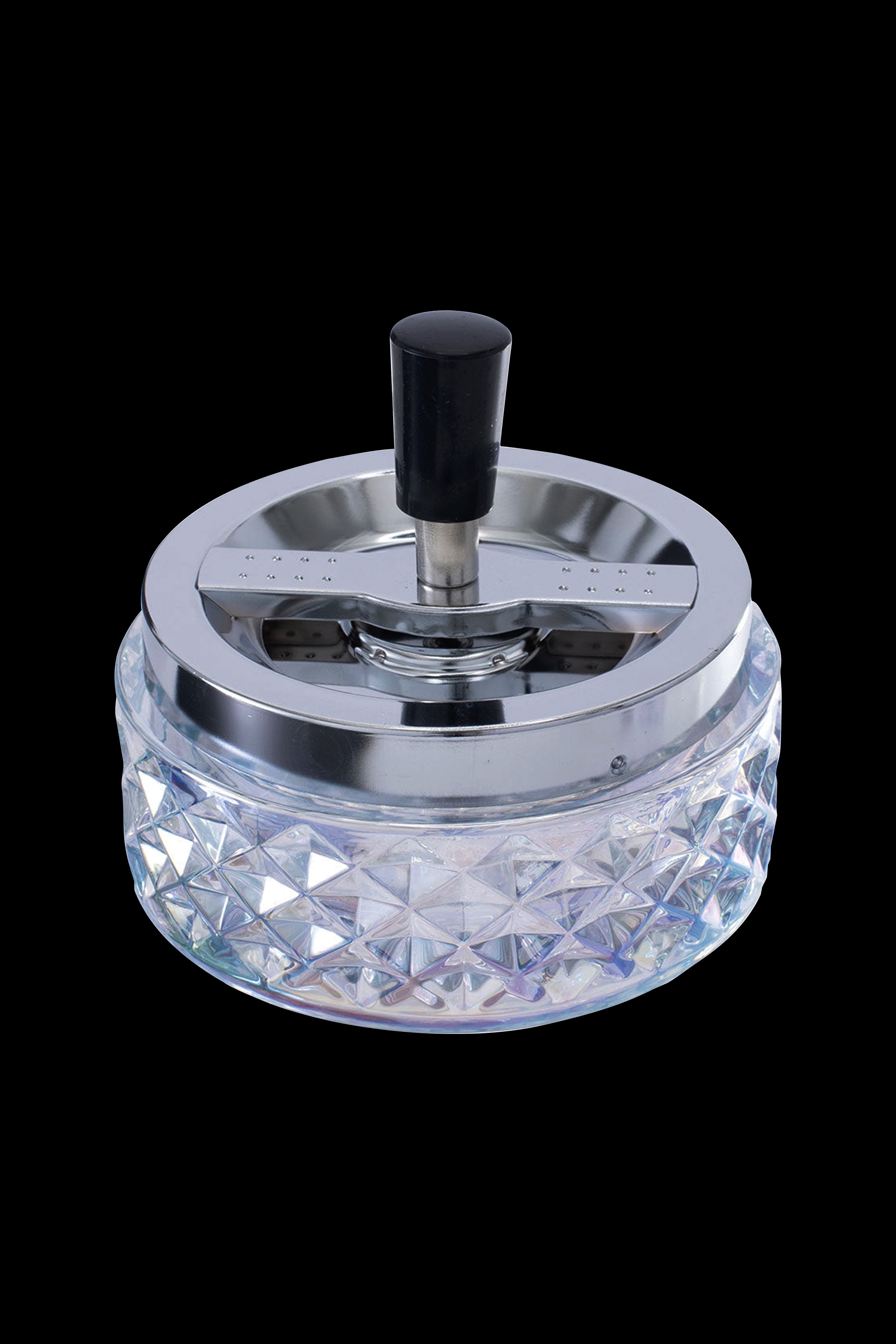 Fujima's Stunning Gem-Cut Spinning Glass Ashtray