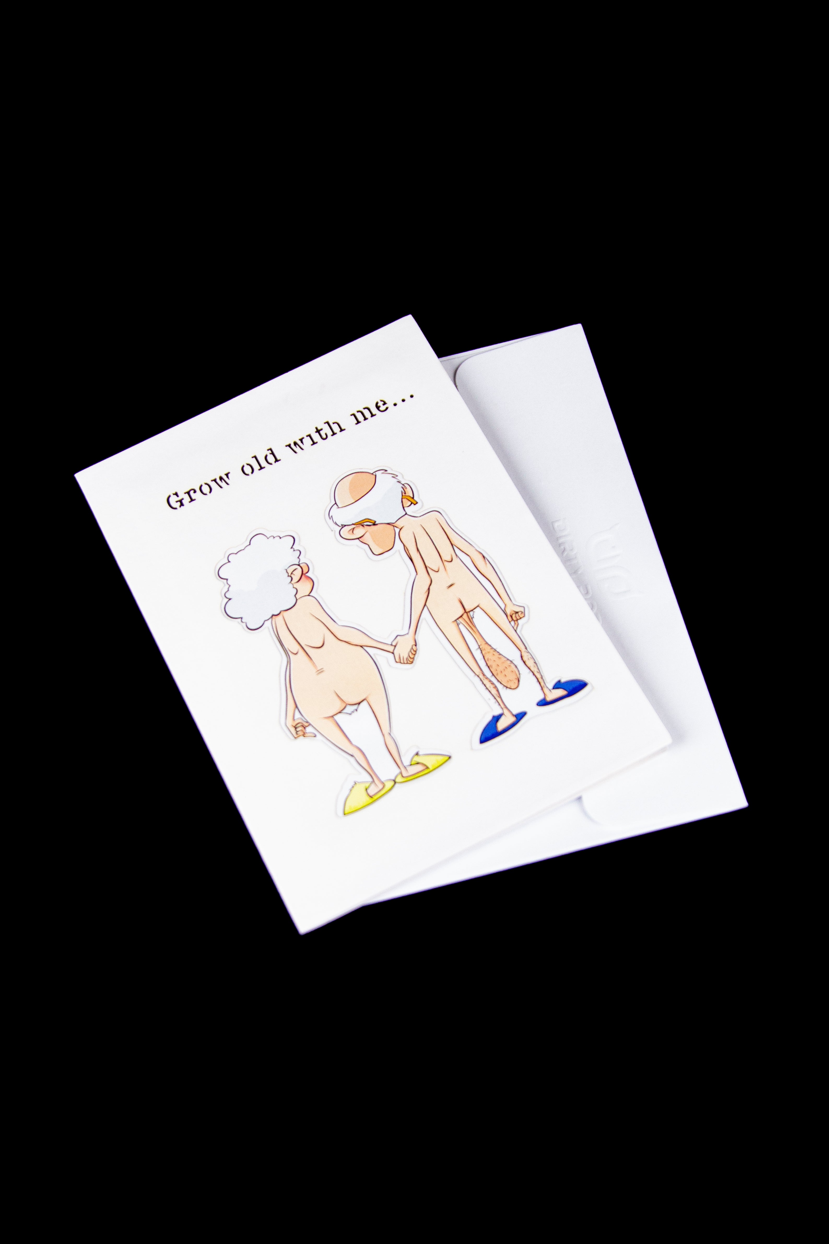Dirty Pop NSFW Pop-Up Greeting Card: Grow Old Together with a Giggle