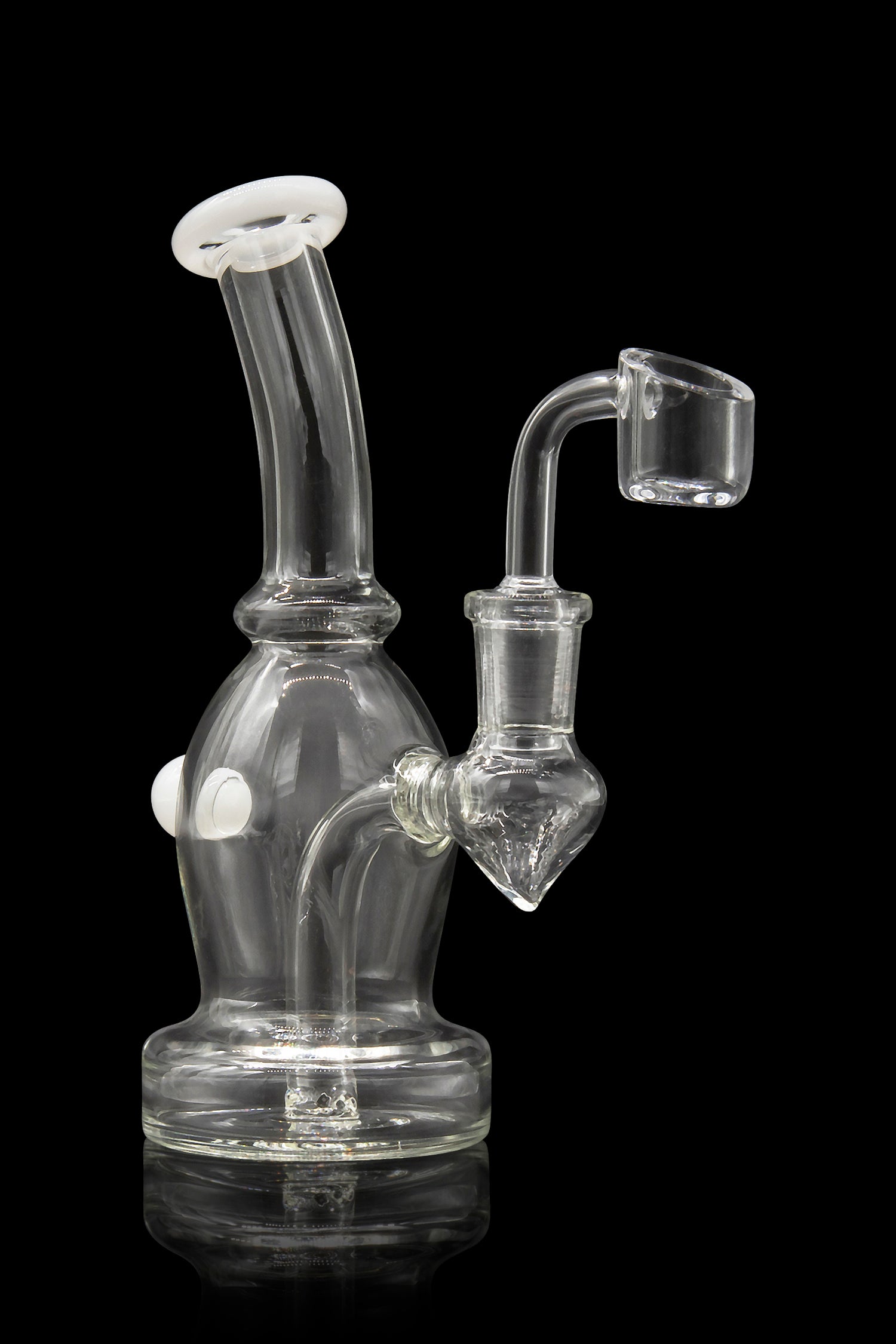 Stunning Dewdrop Curved Body Dab Rig with Colorful Accents